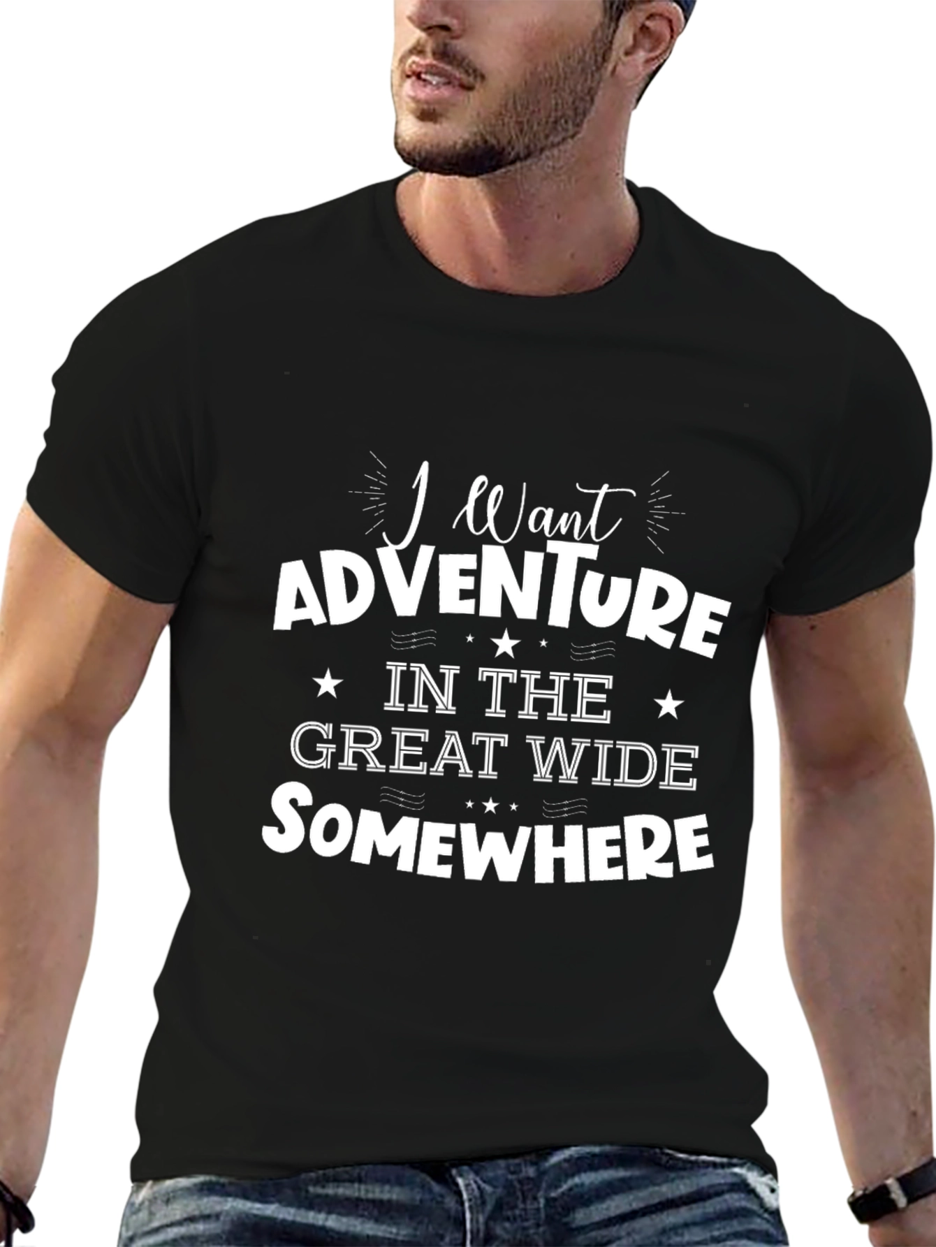 Adventure Seeker Black Graphic Tee