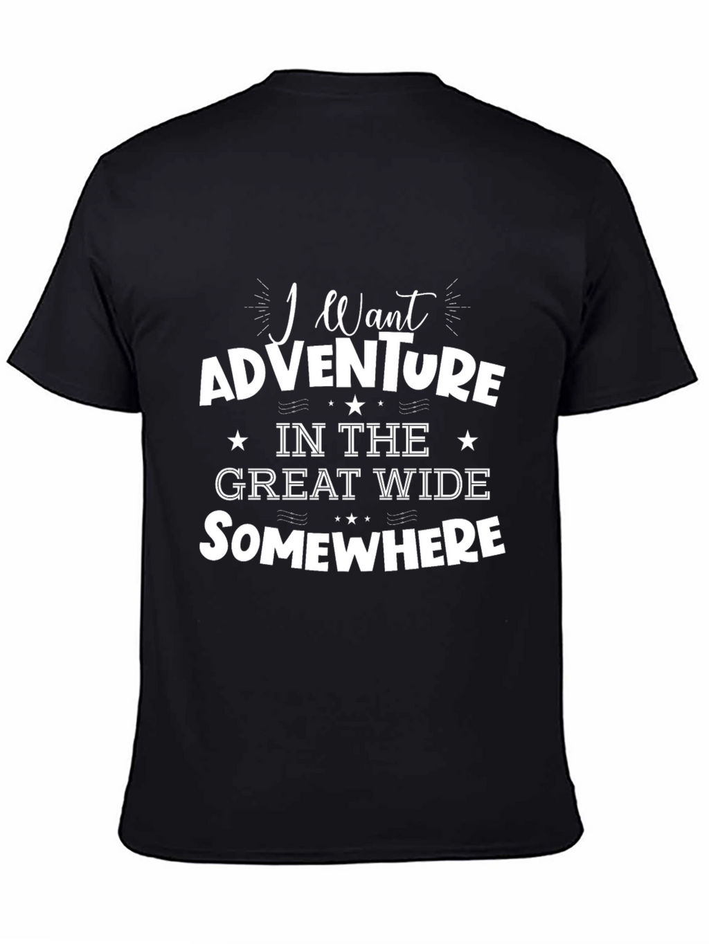 Adventure Seeker Black Graphic Tee