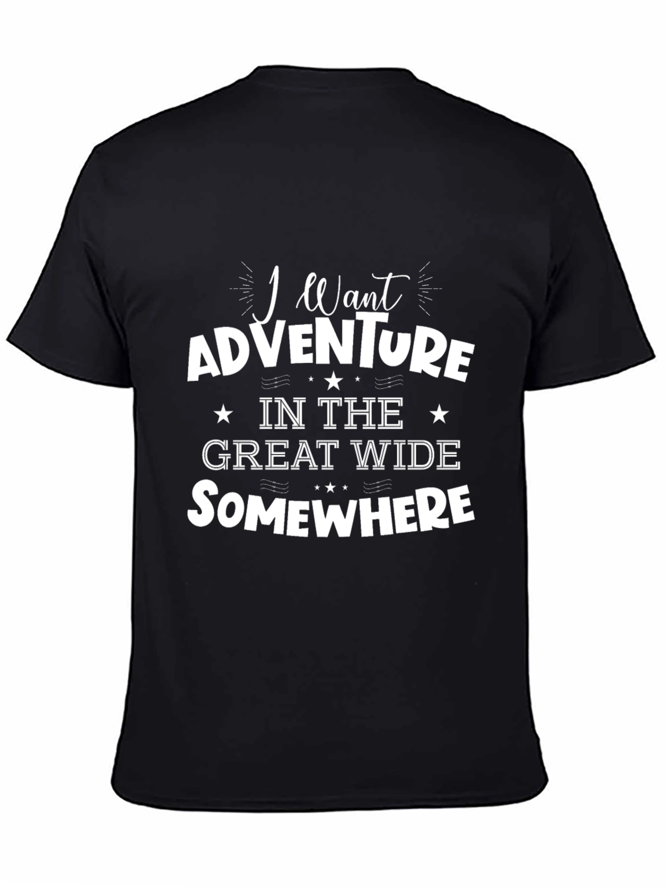 Adventure Seeker Black Graphic Tee