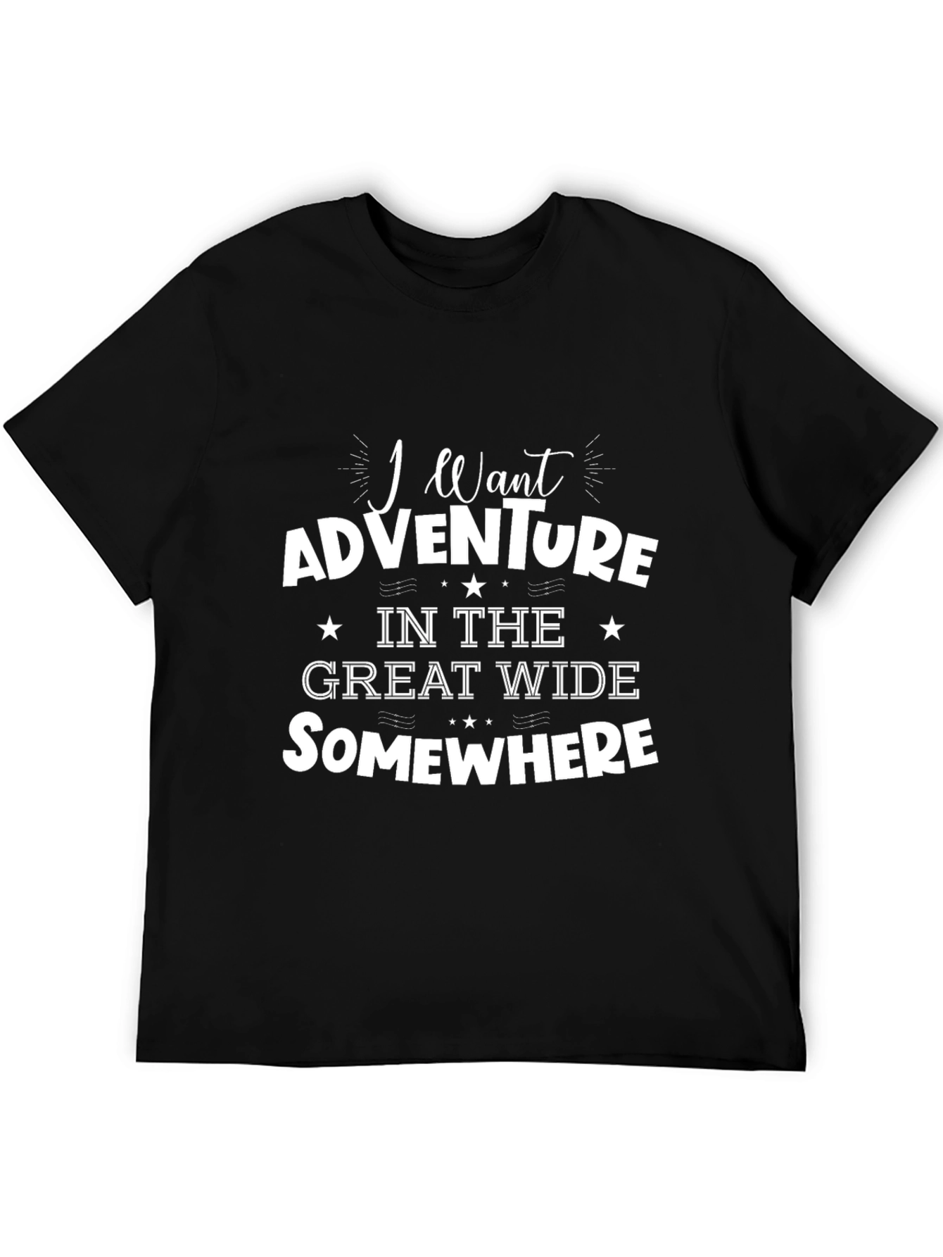 Adventure Seeker Black Graphic Tee