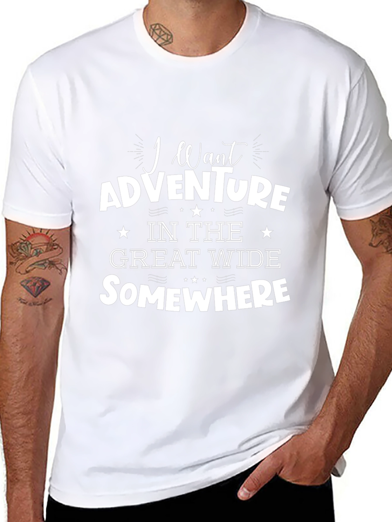 Adventure Seeker Black Graphic Tee