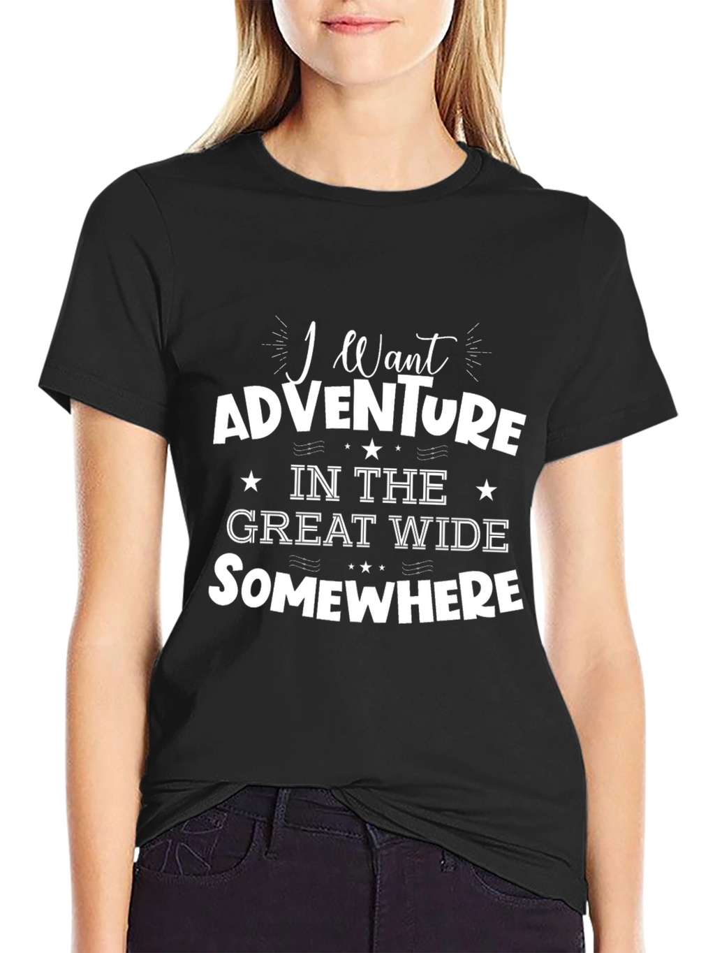 Adventure Seeker Black Graphic Tee