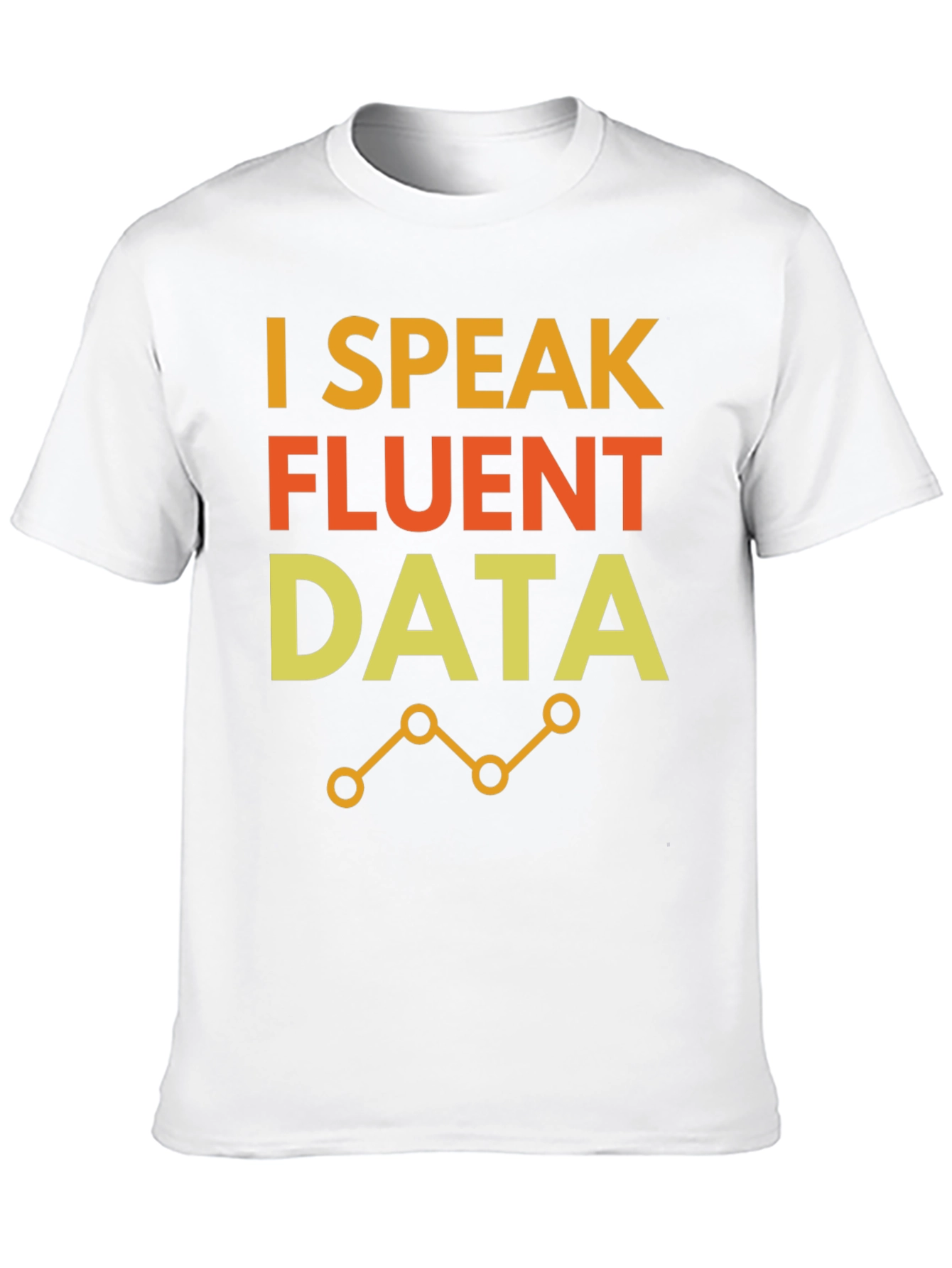 I Speak Fluent Data Black Graphic Tee
