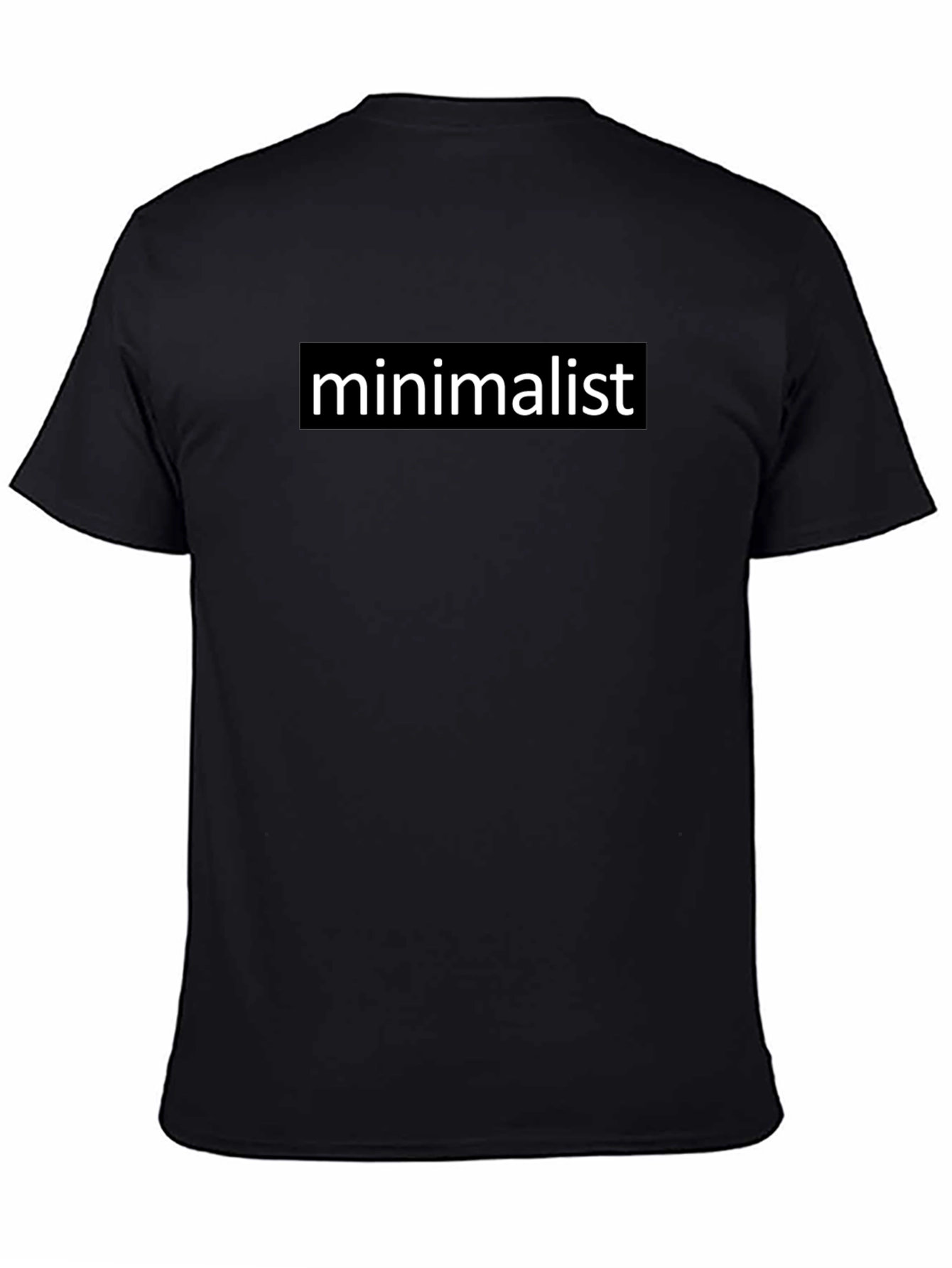 Minimalist Graphic T-Shirt - Black Cotton Tee