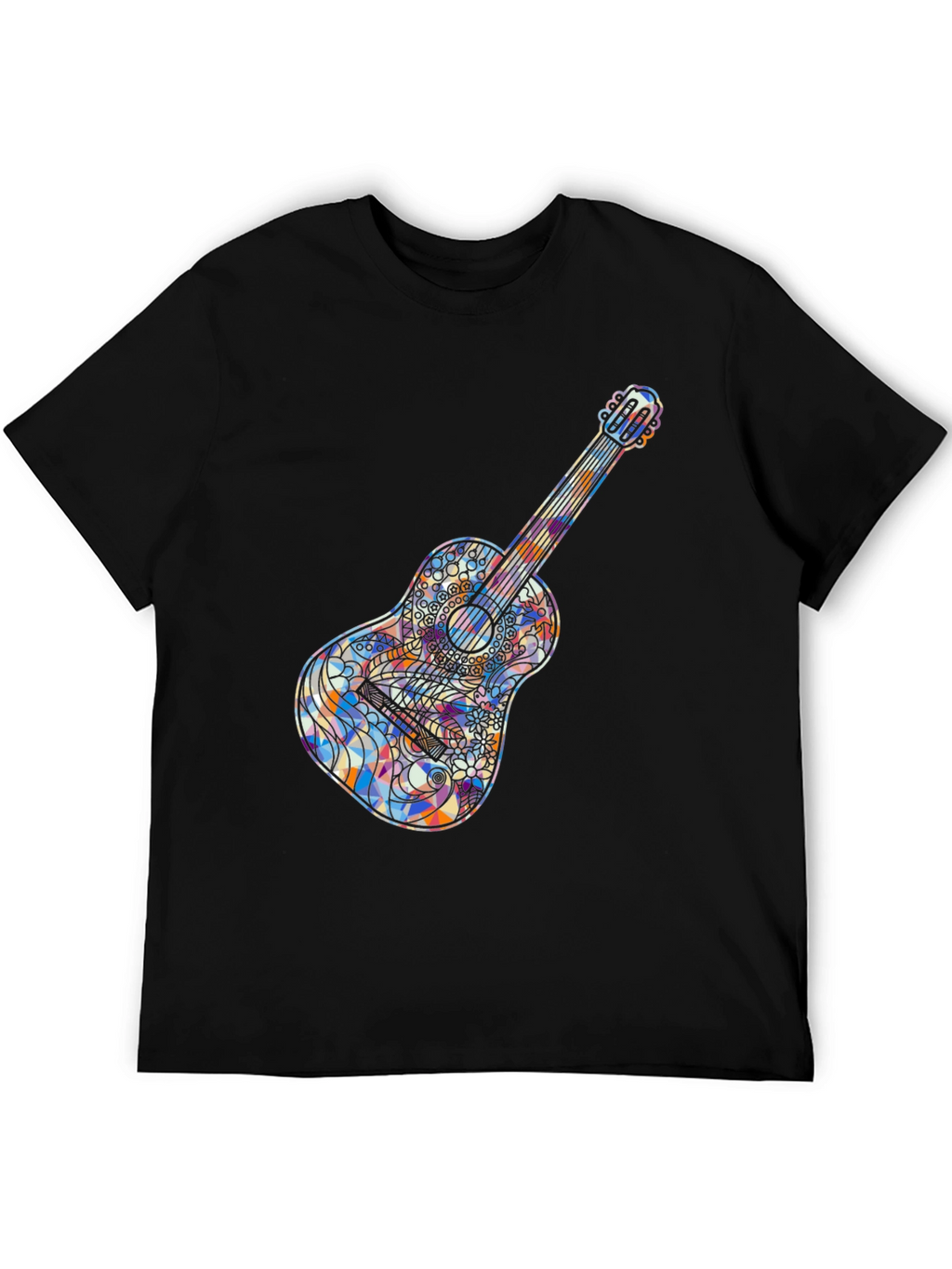 Guitar Graphic Black T-Shirt