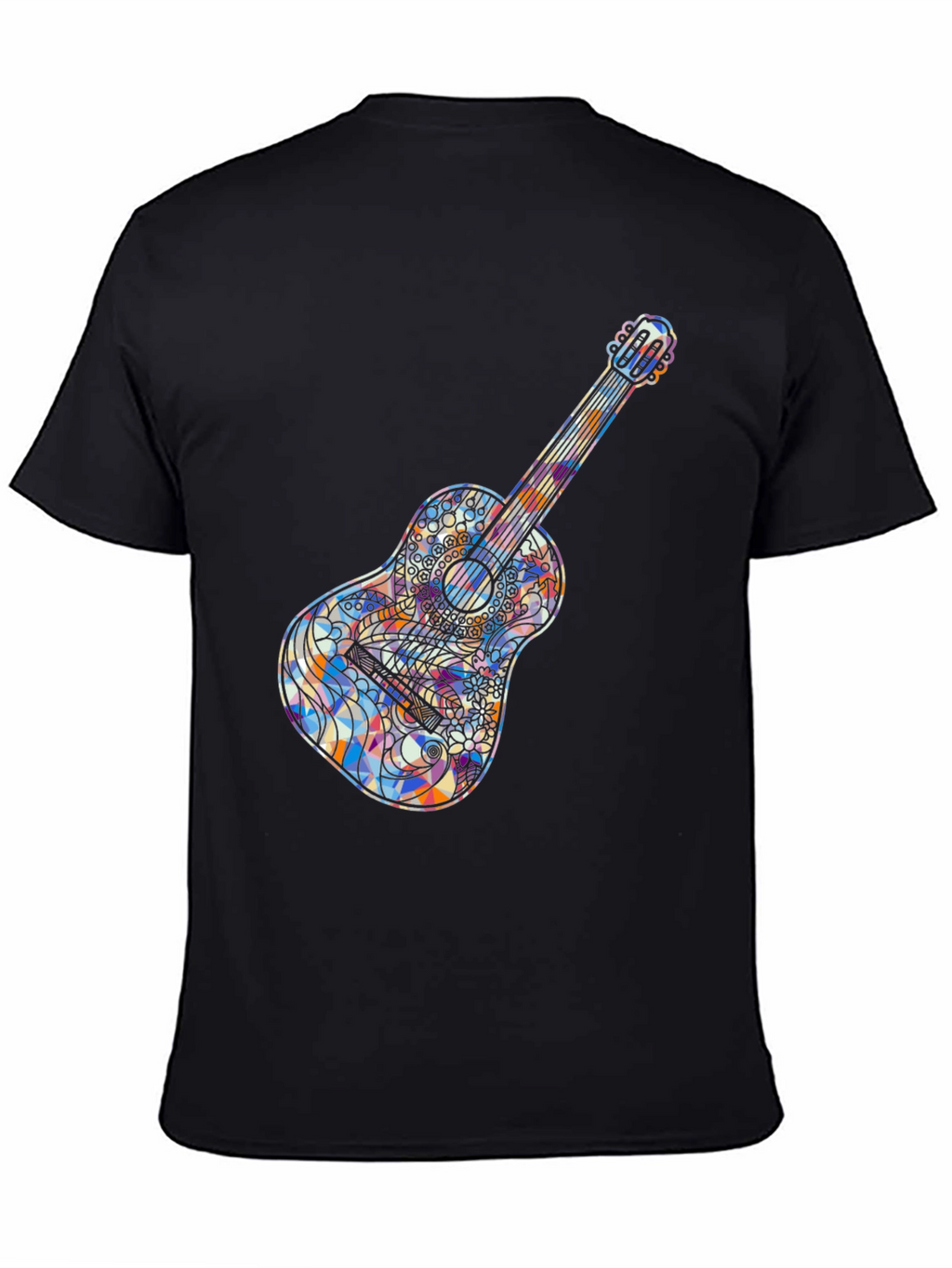 Guitar Graphic Black T-Shirt