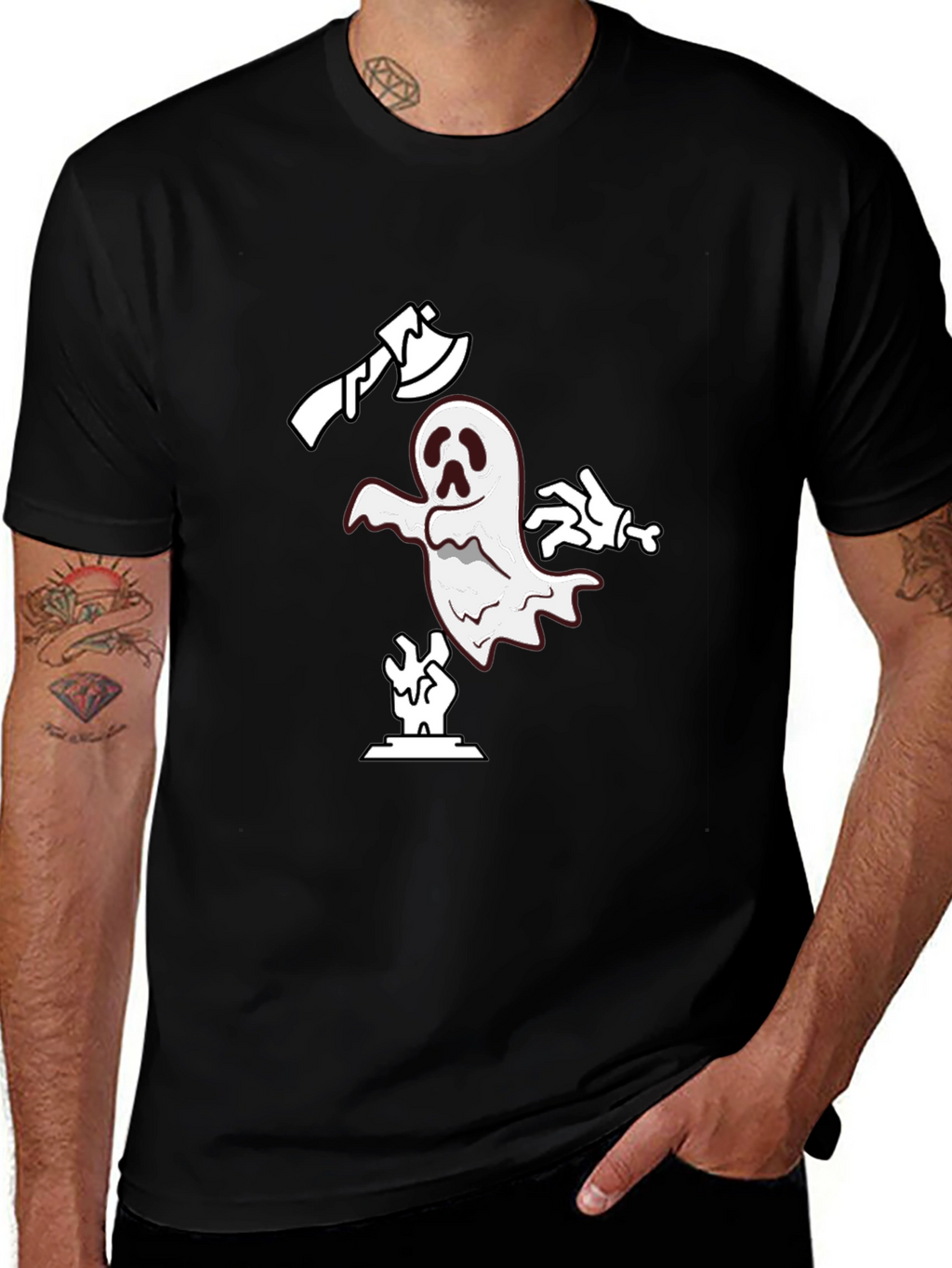 Ghost Axe T-Shirt - Spooky Season Tee