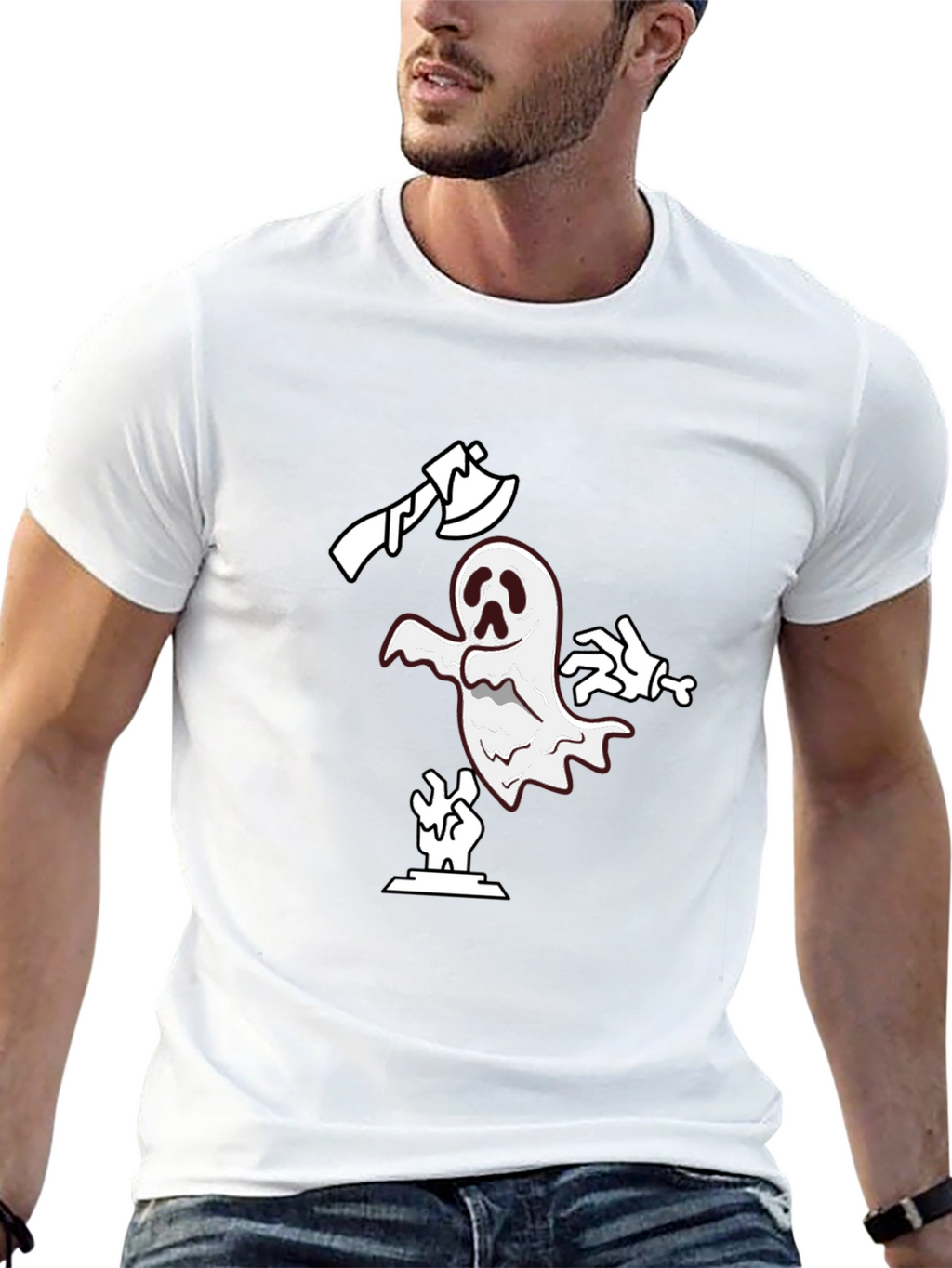 Ghost Axe T-Shirt - Spooky Season Tee