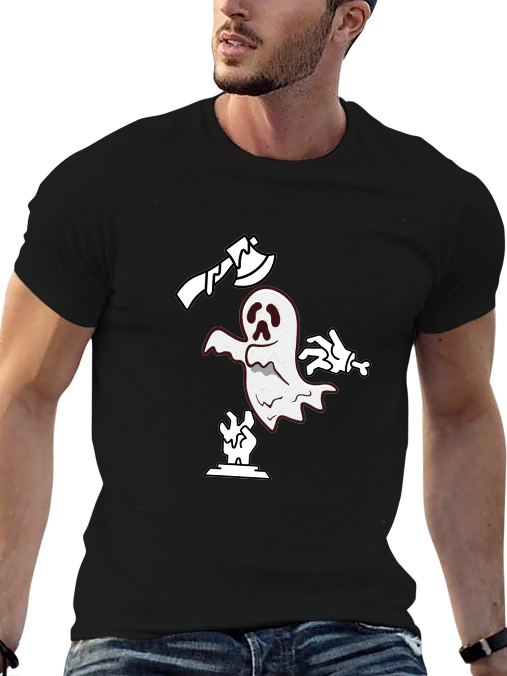 Ghost Axe T-Shirt - Spooky Season Tee