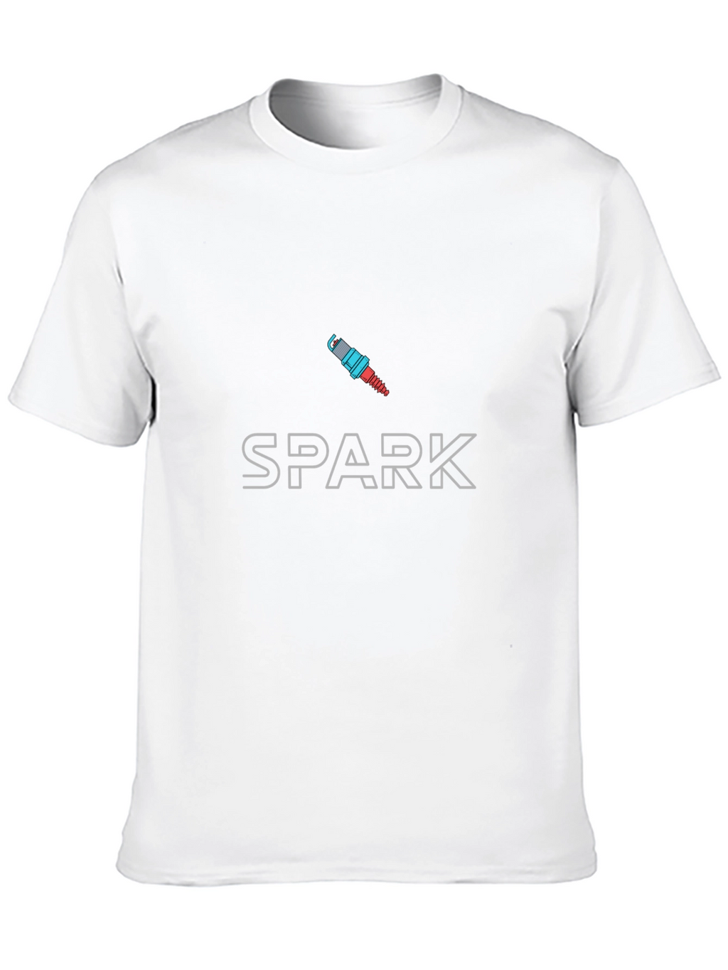 Mens Black Spark Plug Graphic T-Shirt