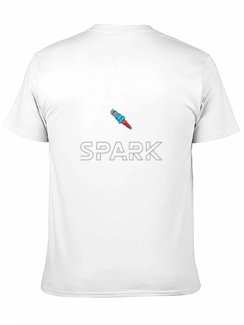 Mens Black Spark Plug Graphic T-Shirt