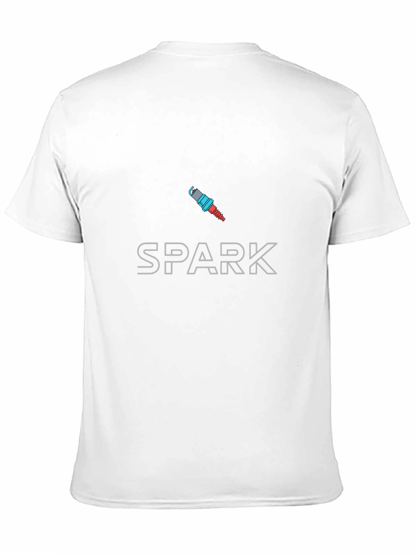 Mens Black Spark Plug Graphic T-Shirt