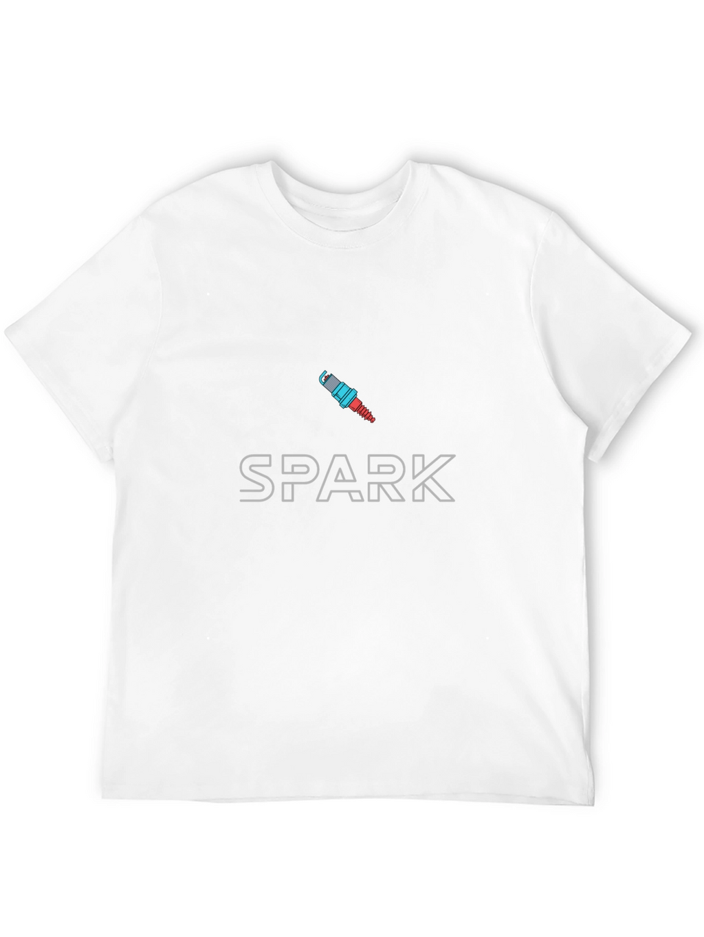 Mens Black Spark Plug Graphic T-Shirt
