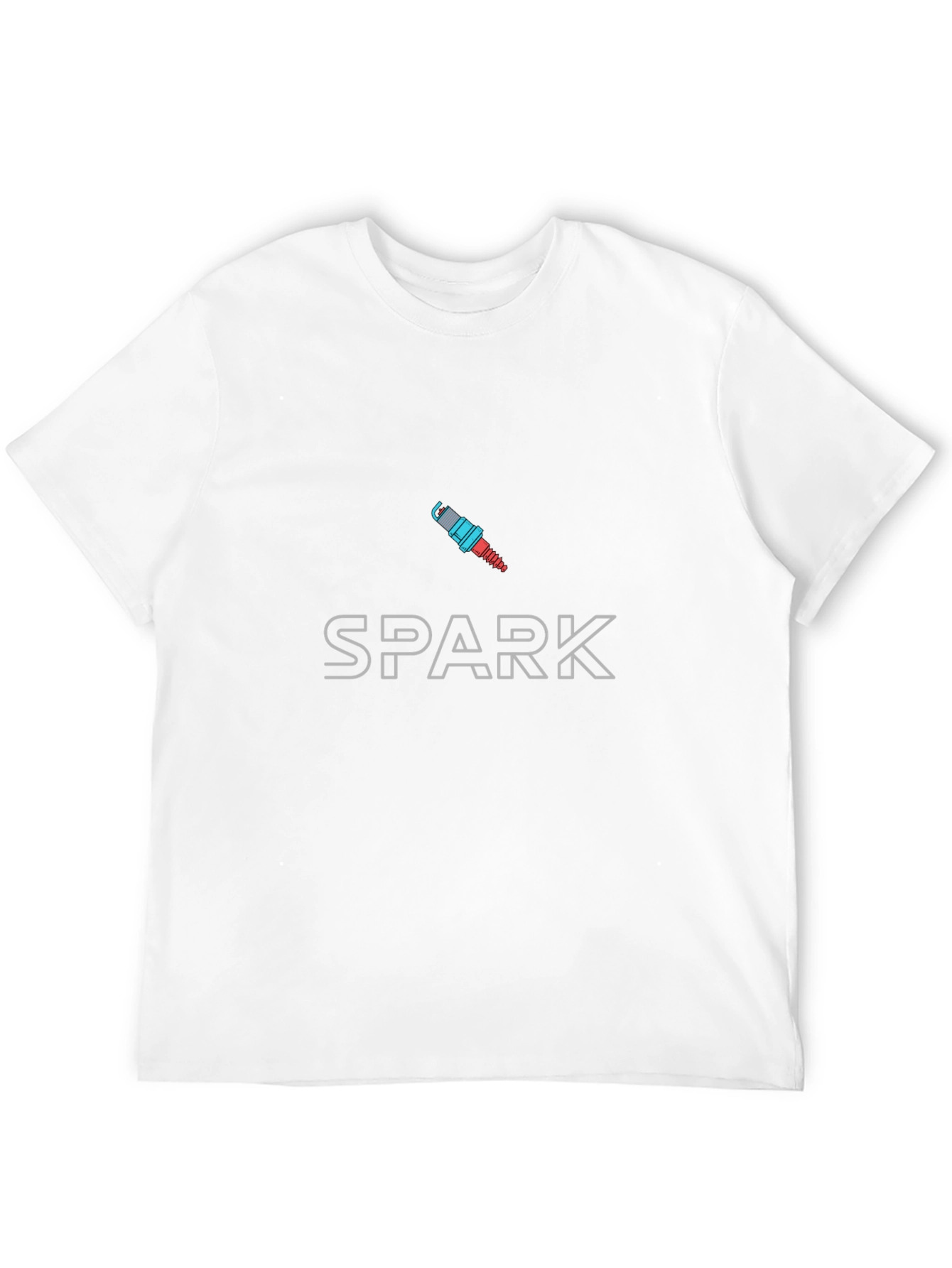 Mens Black Spark Plug Graphic T-Shirt
