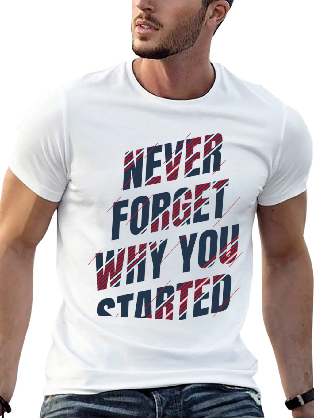 Never Forget Motivational Black T-Shirt