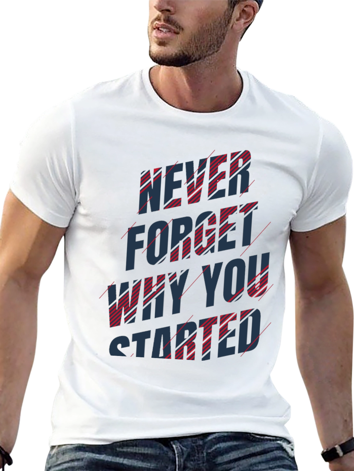 Never Forget Motivational Black T-Shirt