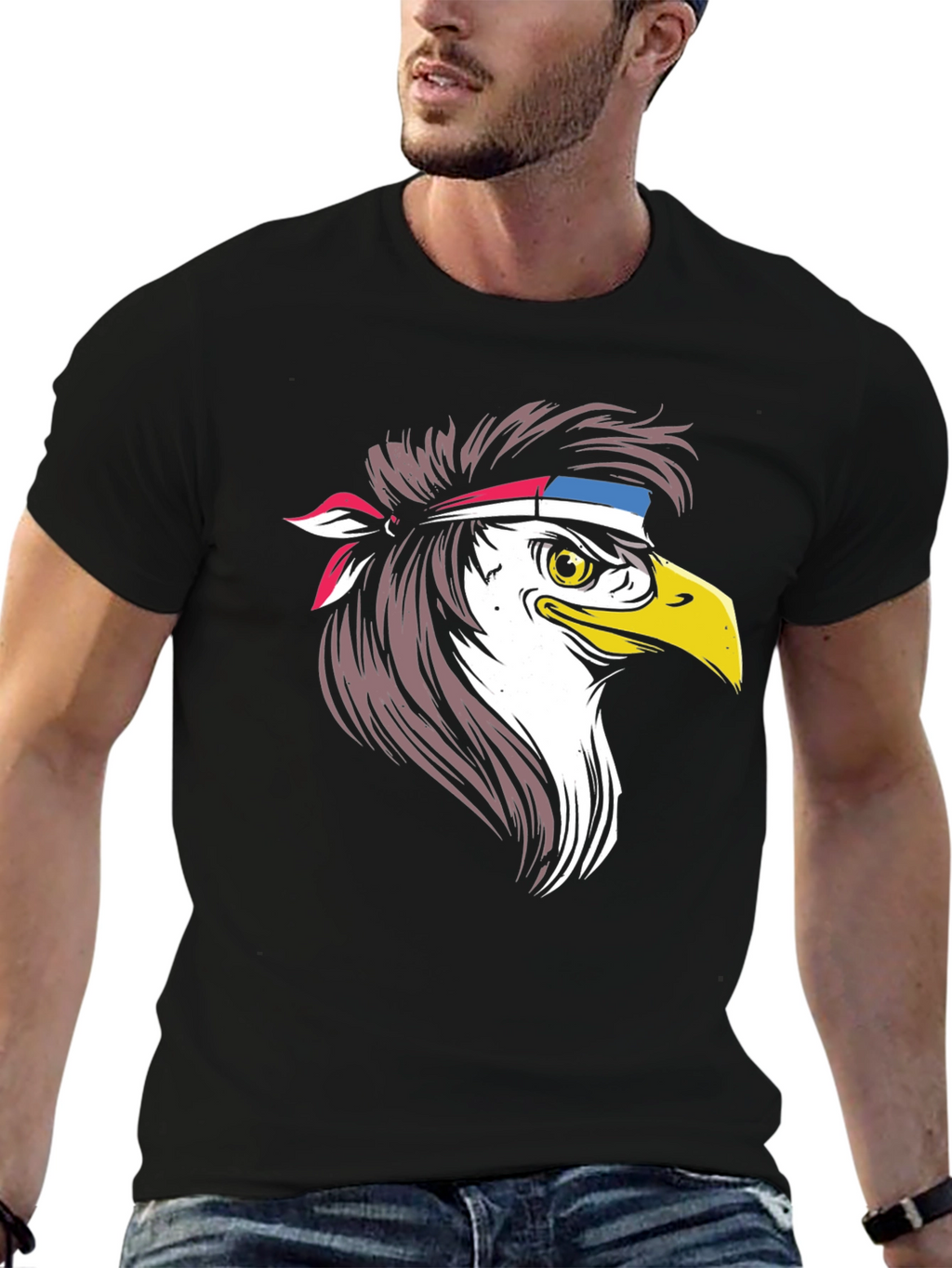 Patriotic Eagle Graphic T-Shirt