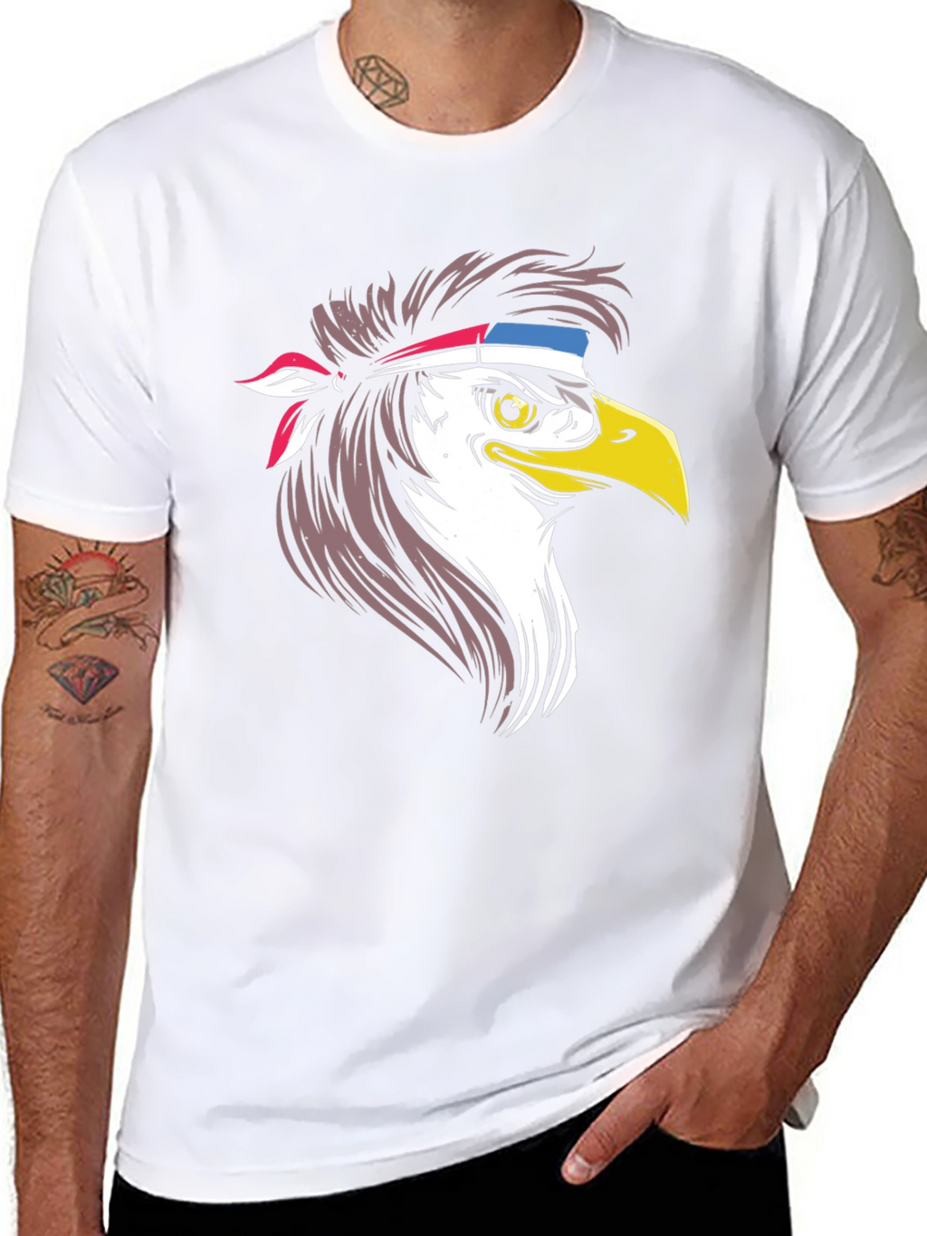 Patriotic Eagle Graphic T-Shirt