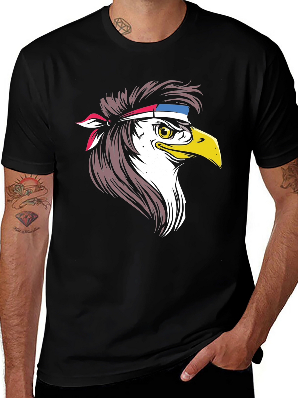 Patriotic Eagle Graphic T-Shirt