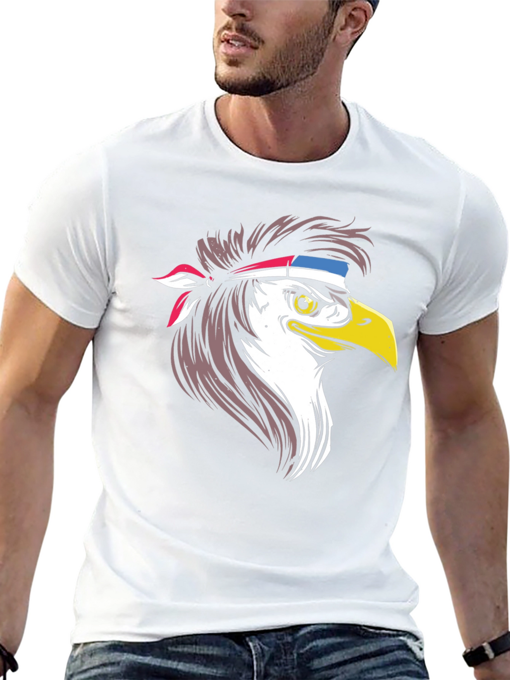 Patriotic Eagle Graphic T-Shirt