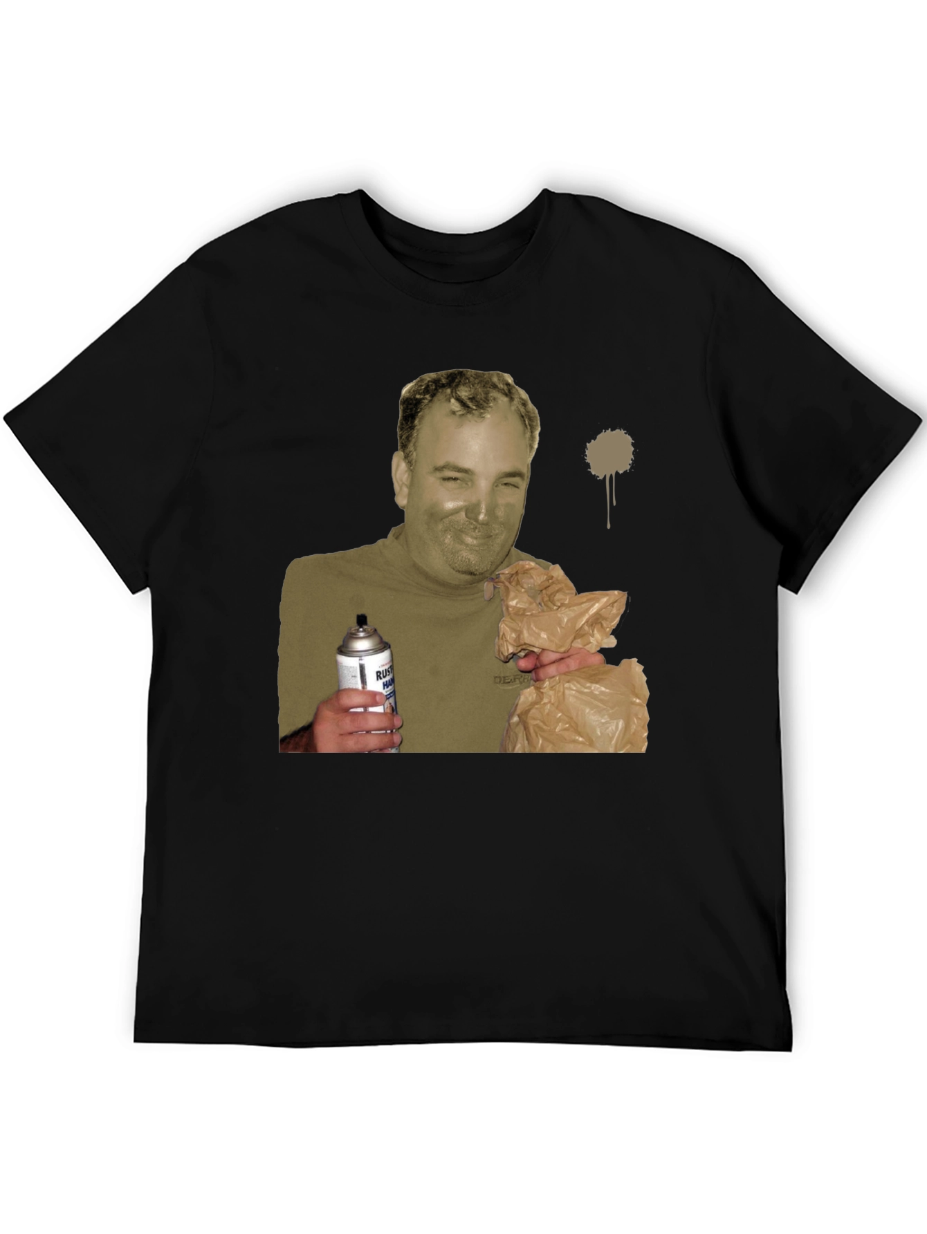 Humorous Man Holding Spray Paint Can T-Shirt