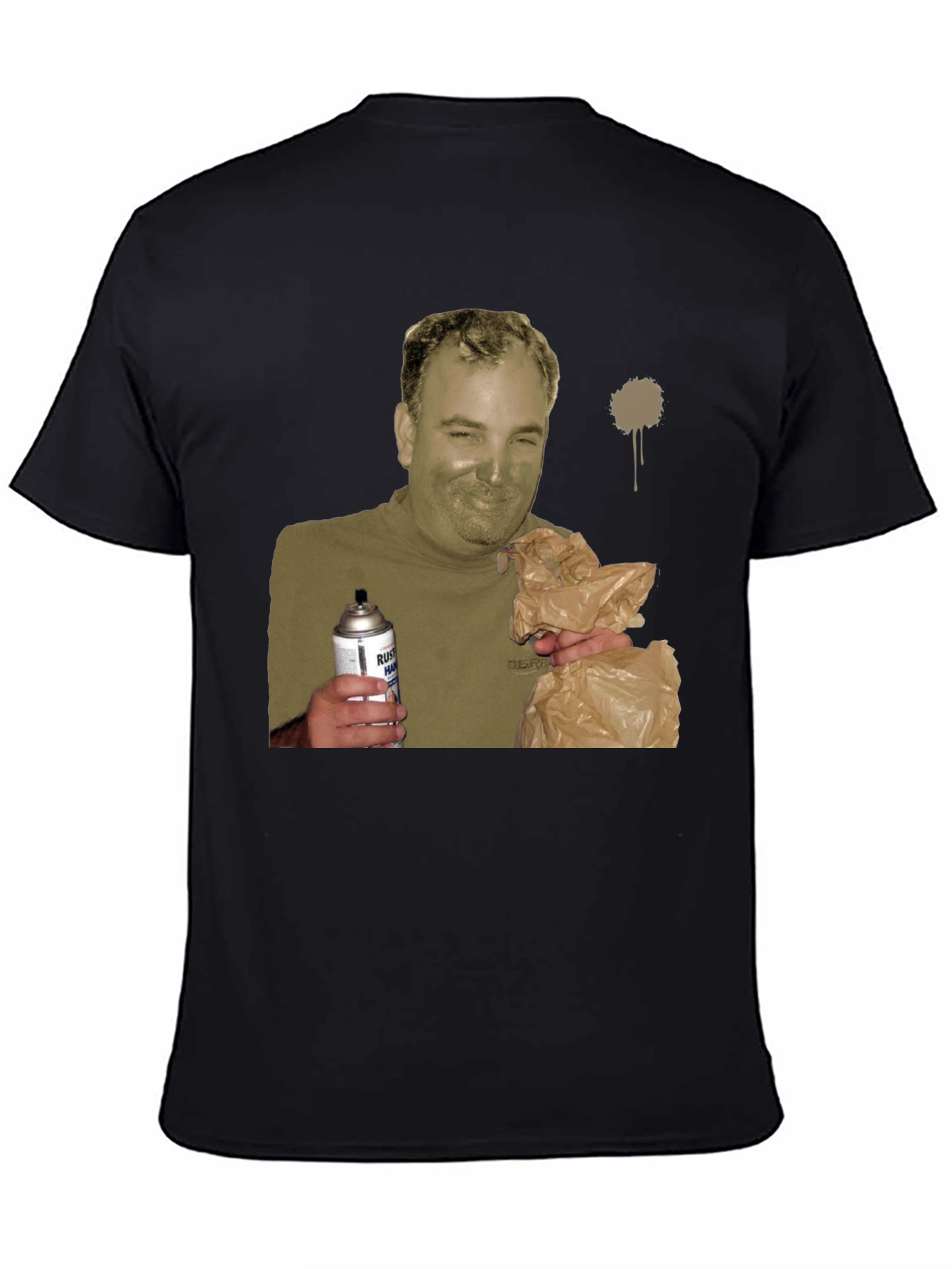 Humorous Man Holding Spray Paint Can T-Shirt