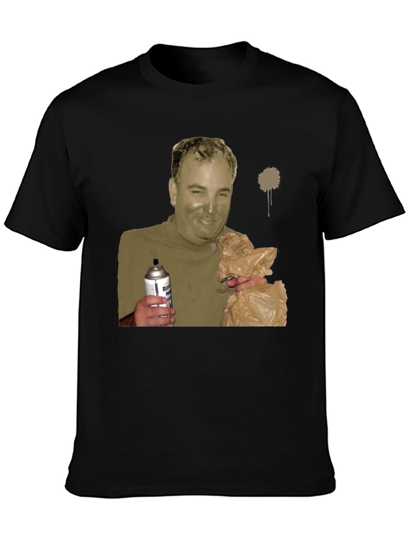 Humorous Man Holding Spray Paint Can T-Shirt