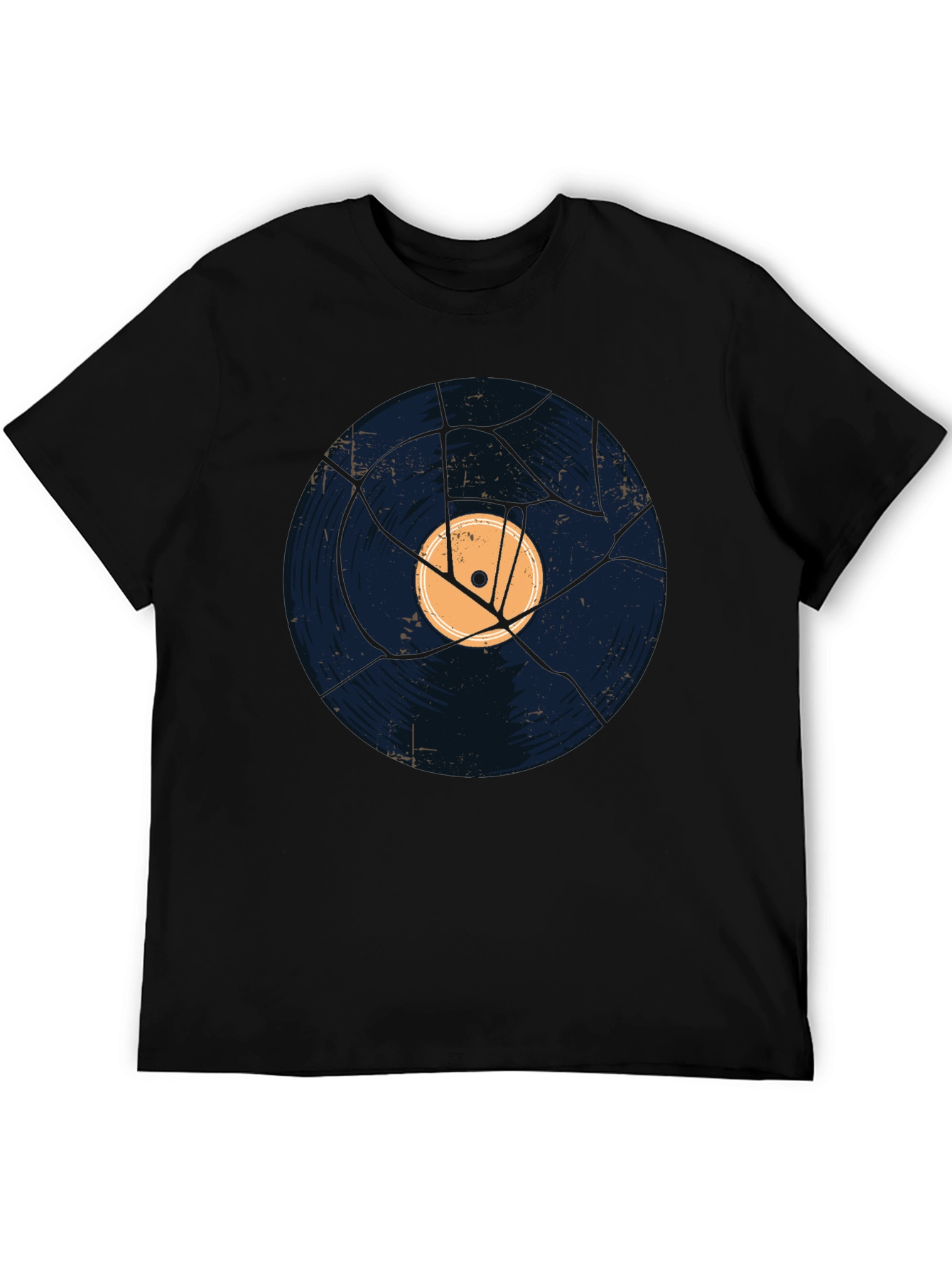 Cracked Record Graphic Tee - Vintage Style