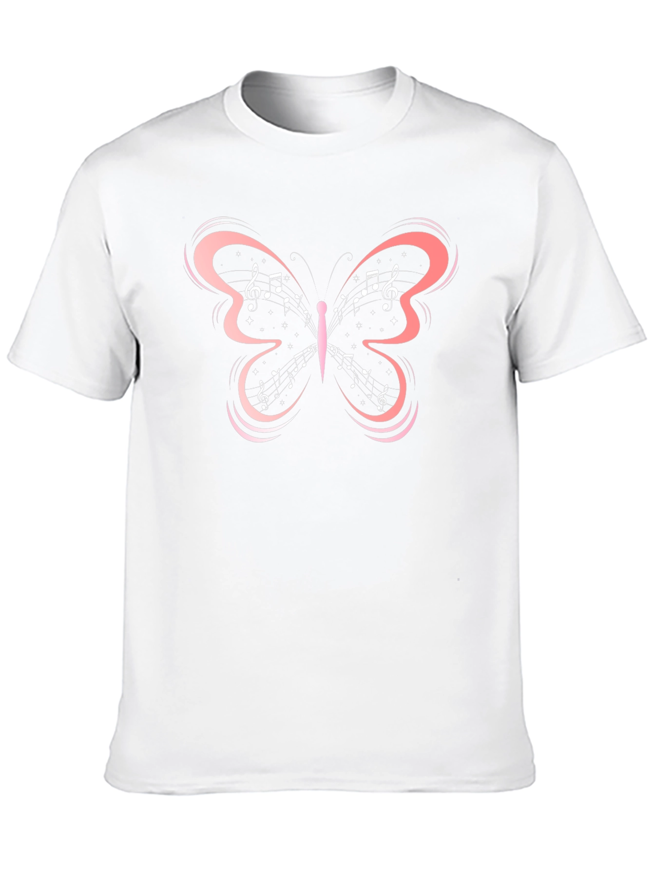 Music Note Butterfly Graphic Tee