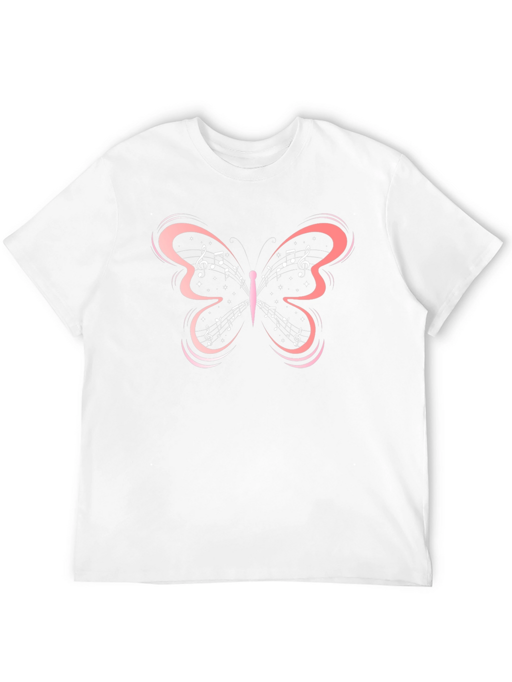 Music Note Butterfly Graphic Tee