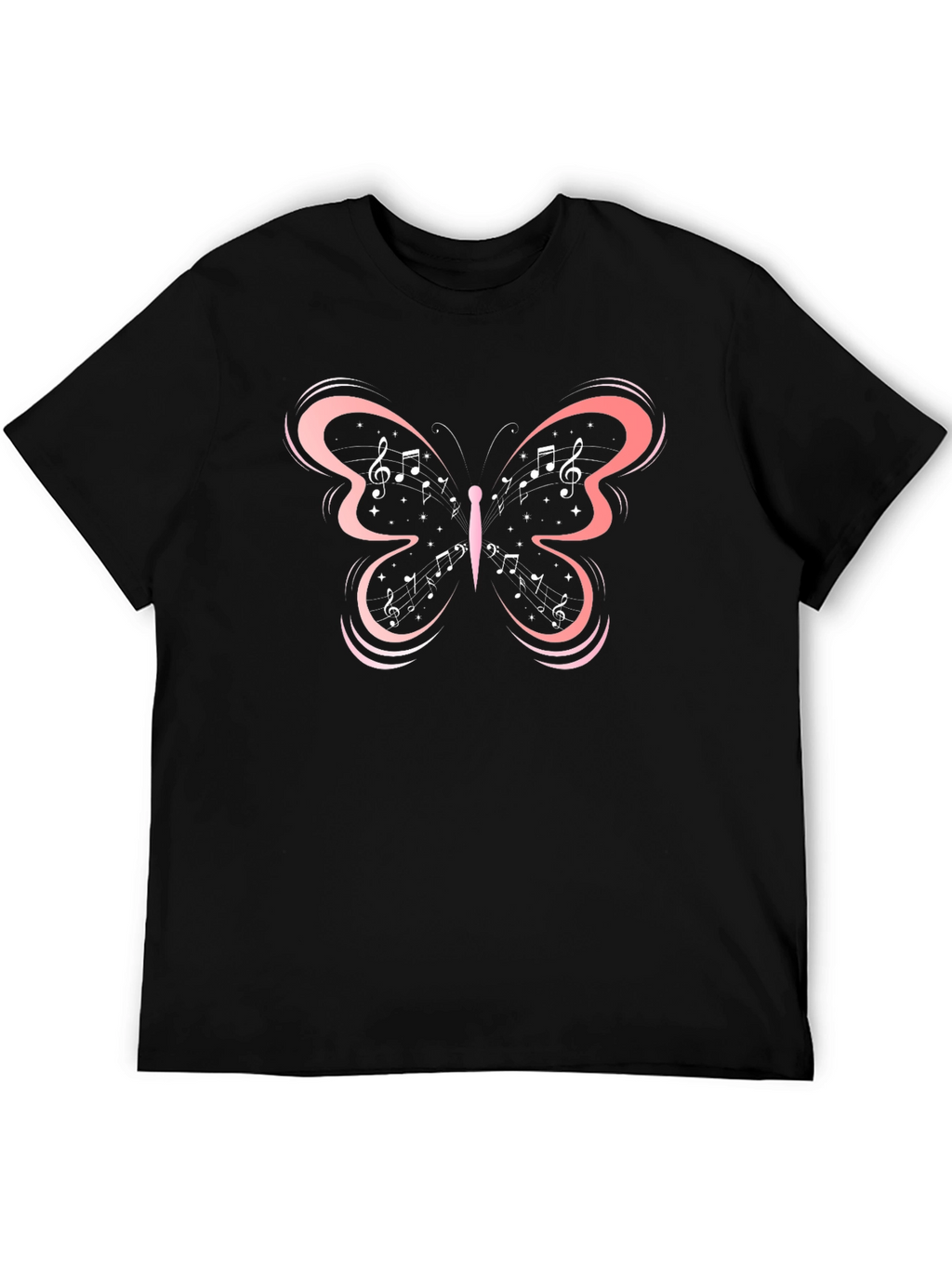 Music Note Butterfly Graphic Tee