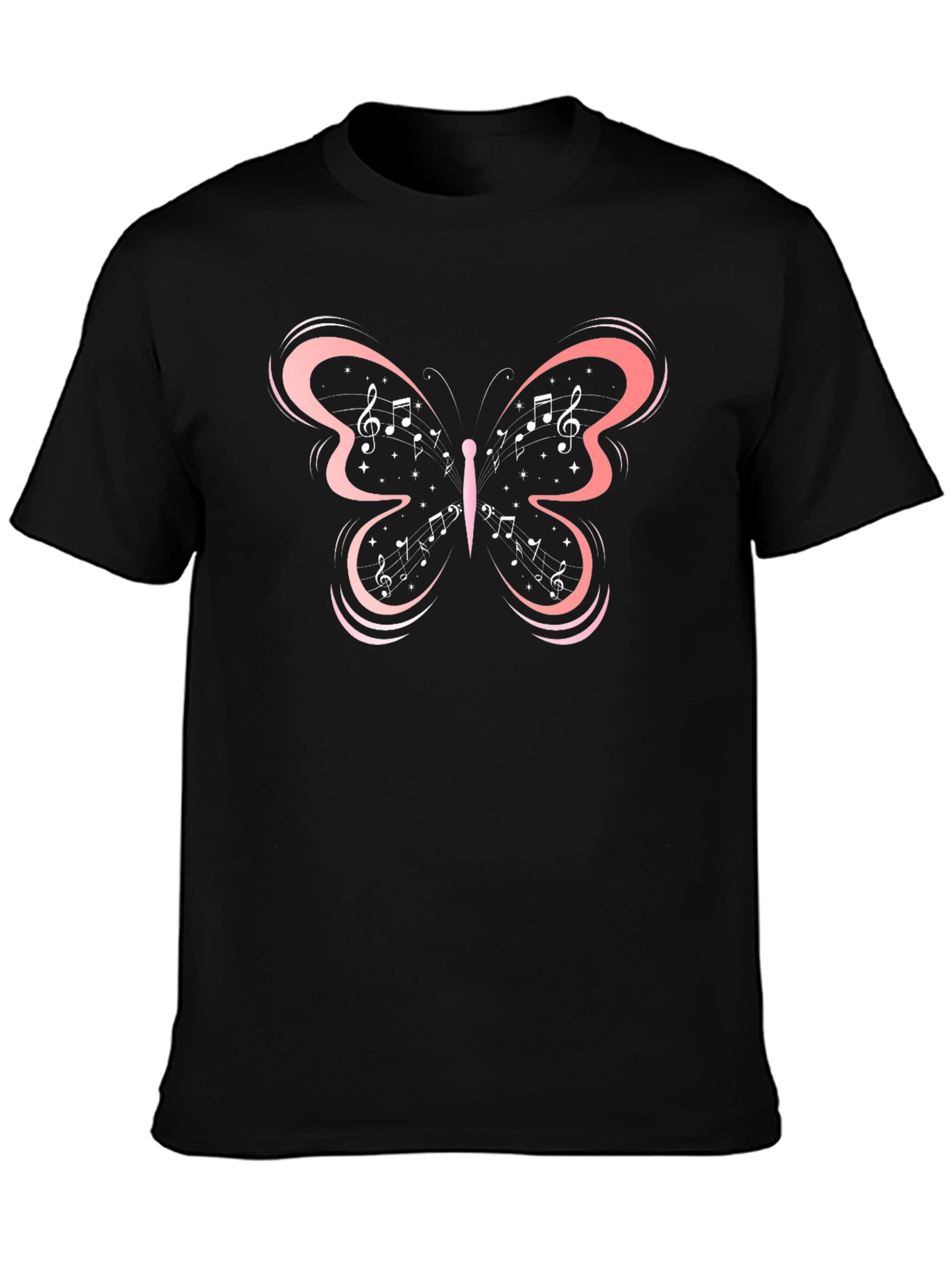 Music Note Butterfly Graphic Tee