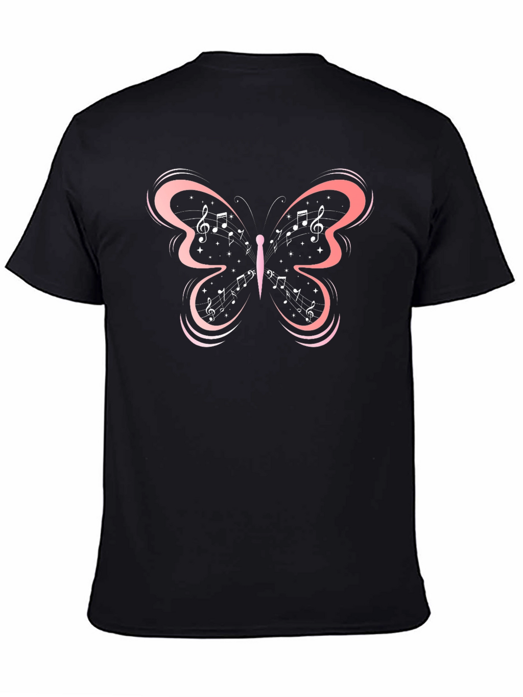 Music Note Butterfly Graphic Tee