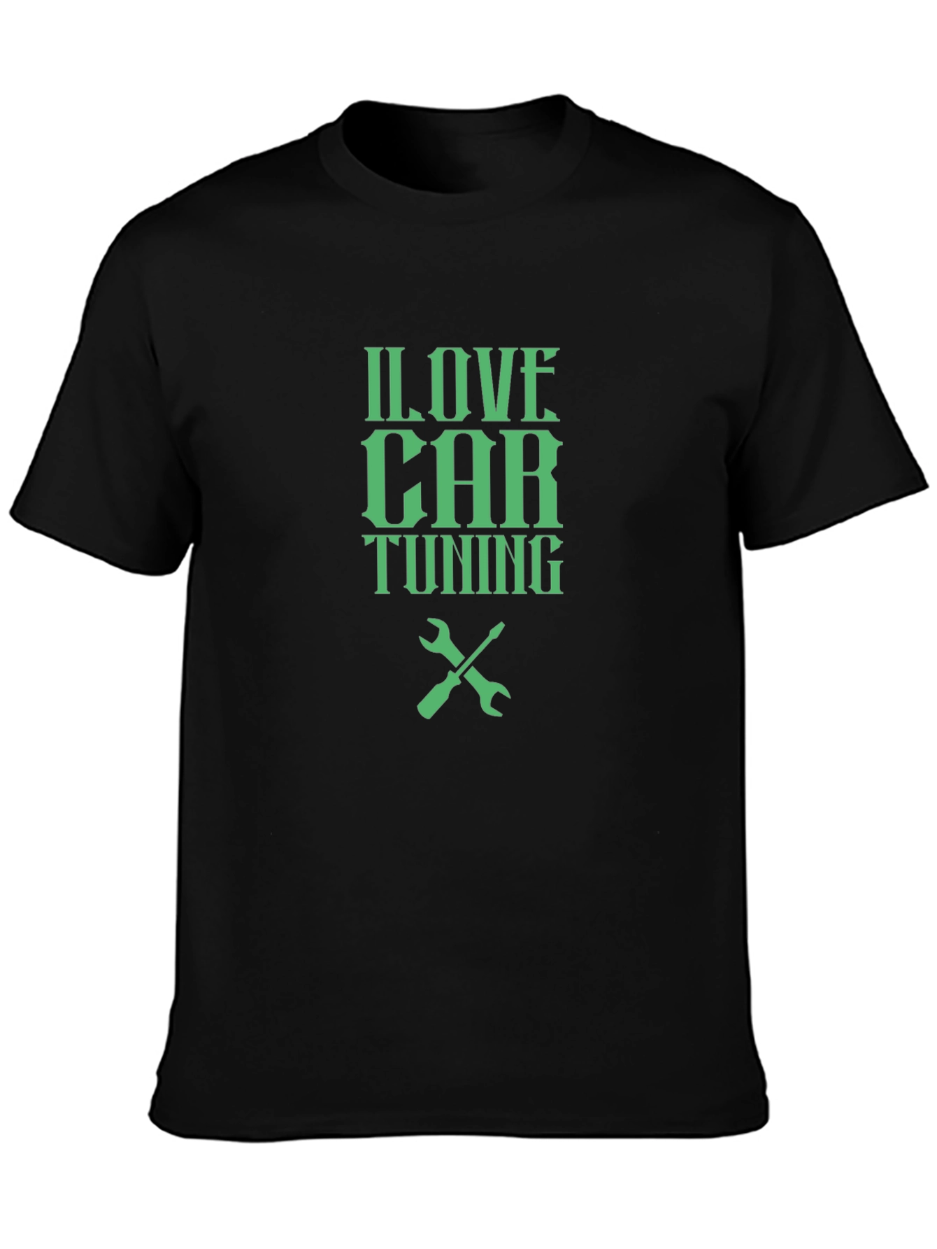 I Love Car Tuning T-Shirt - Black Crew Neck
