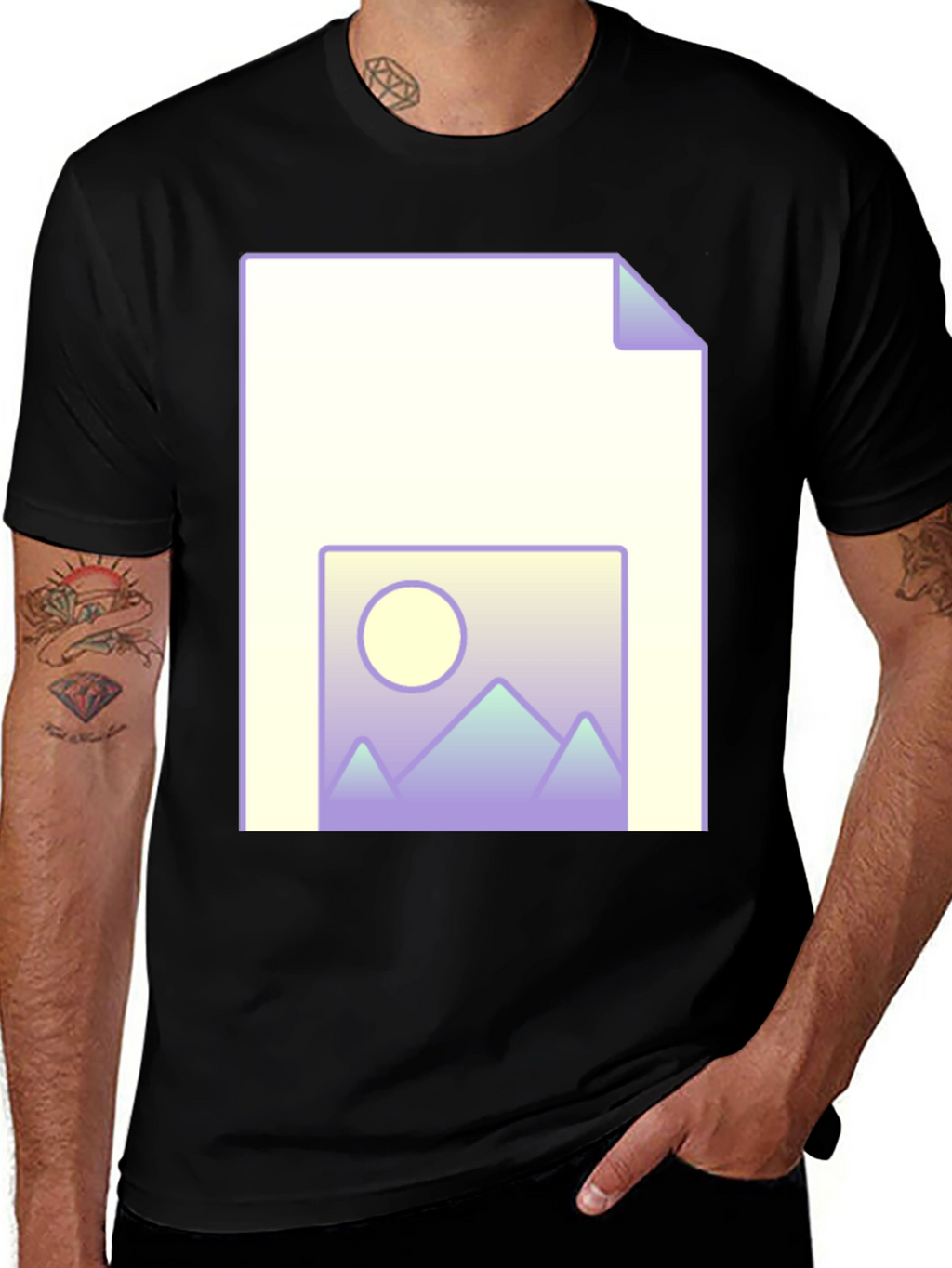 Geometric Landscape File T-Shirt