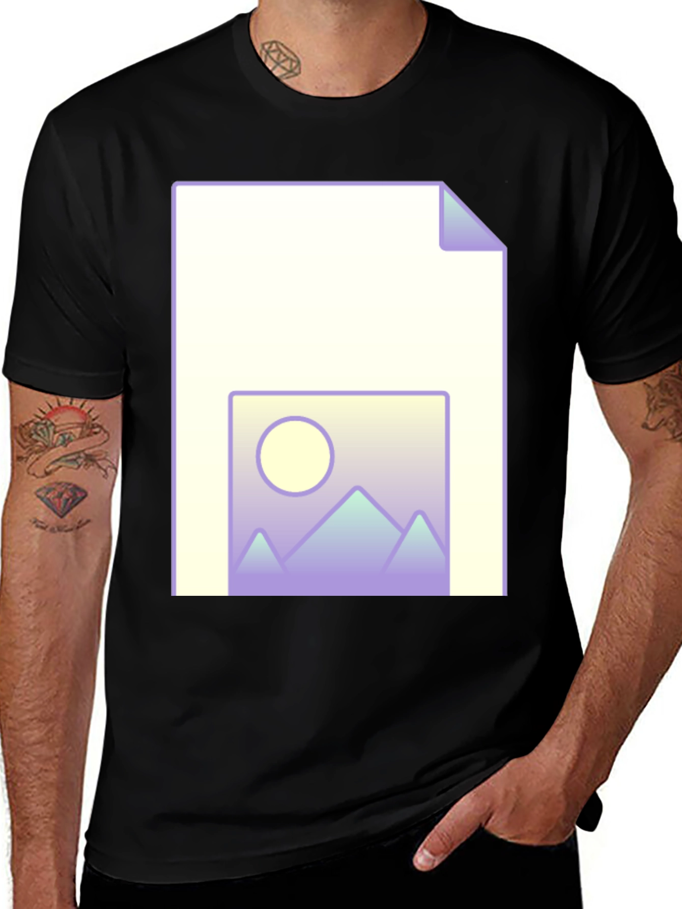 Geometric Landscape File T-Shirt