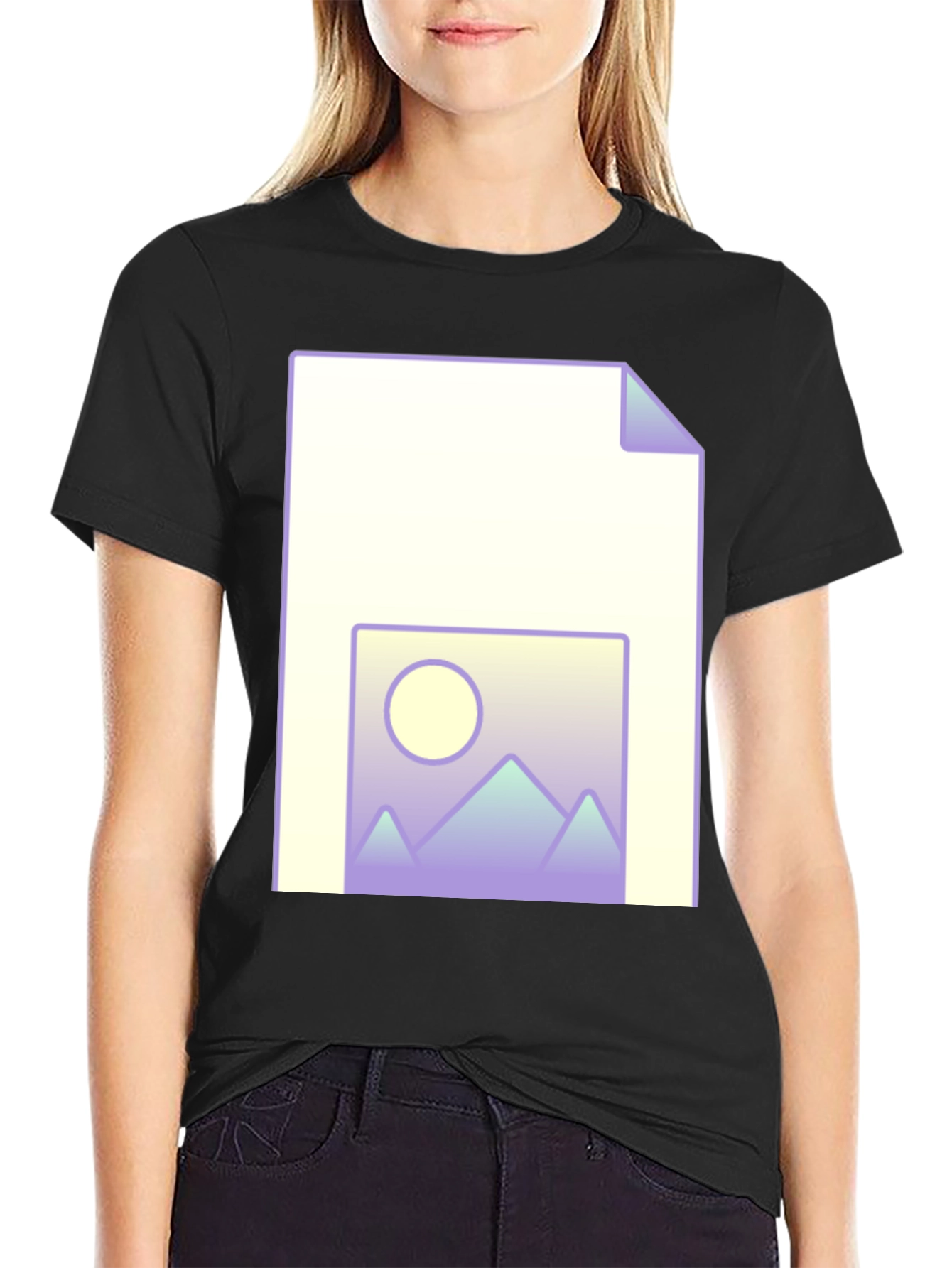Geometric Landscape File T-Shirt