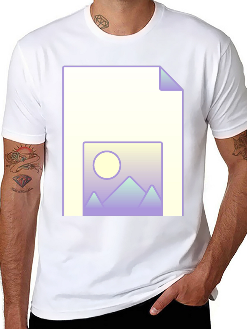 Geometric Landscape File T-Shirt