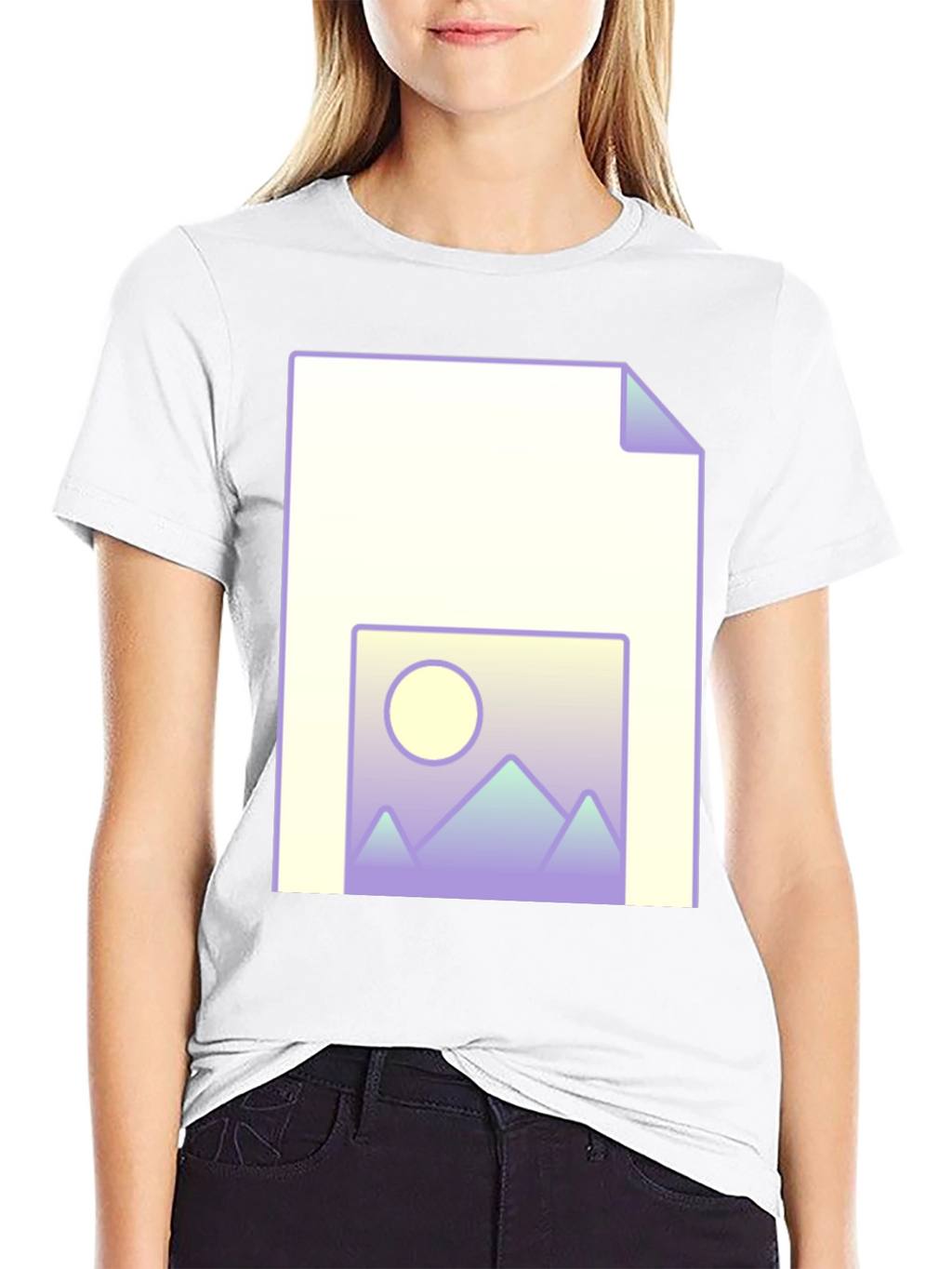 Geometric Landscape File T-Shirt