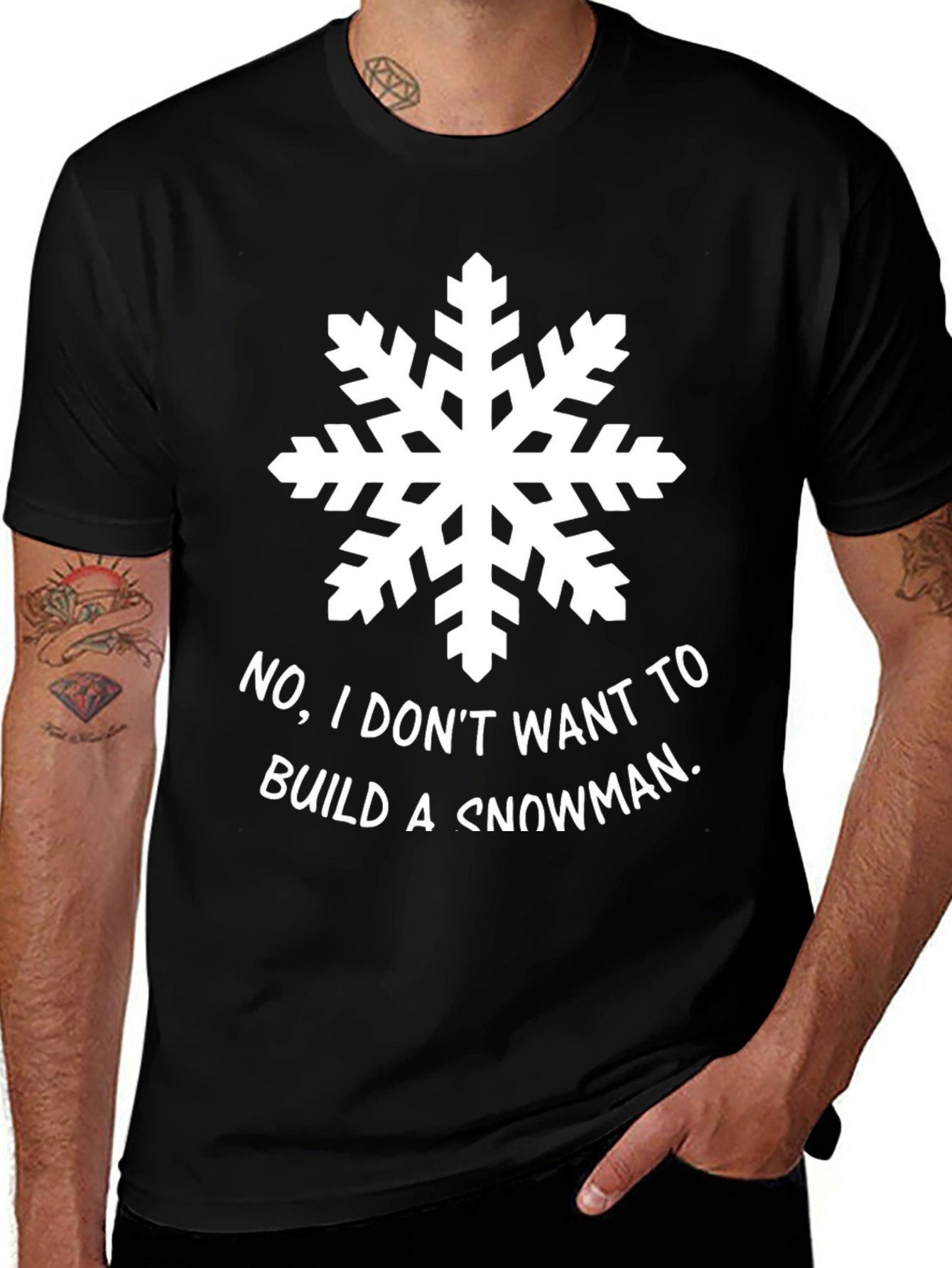 No Snowman T-Shirt - Funny Winter Holiday Tee