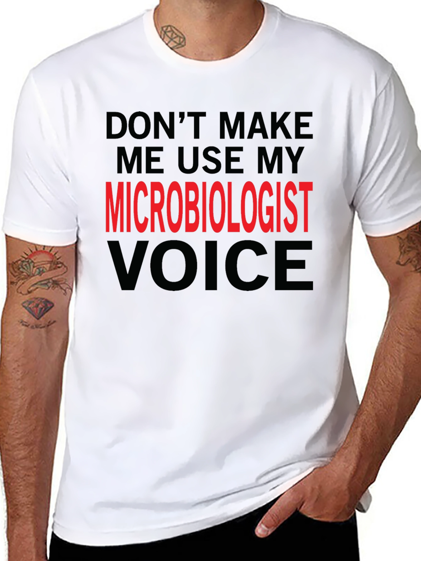 Microbiologist Voice T-Shirt Funny Science Tee