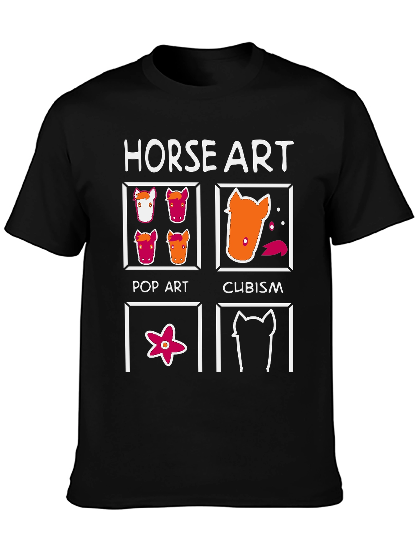 Horse Art T-Shirt: Pop Art Cubism & More