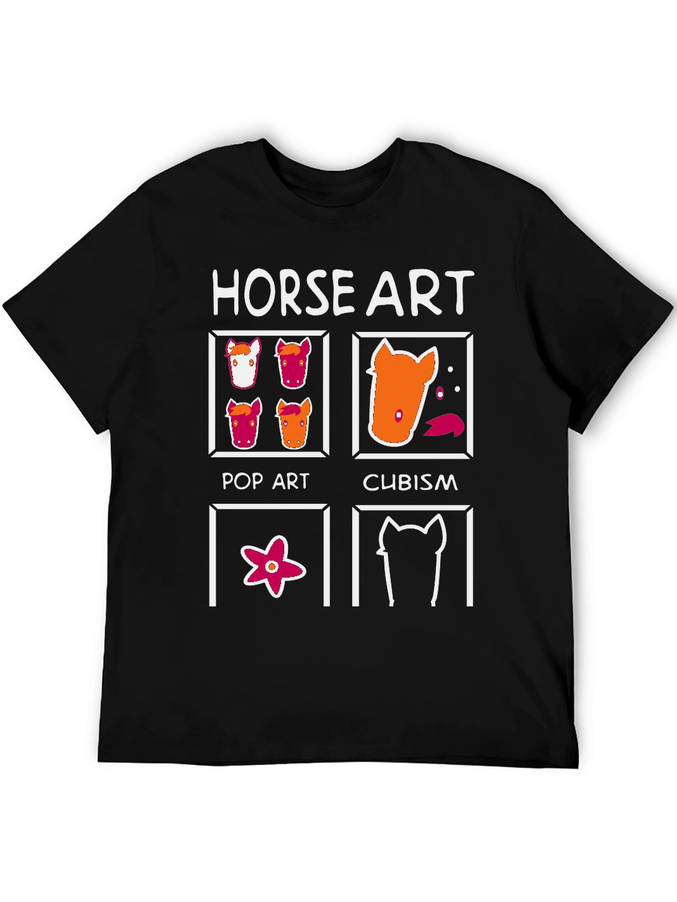 Horse Art T-Shirt: Pop Art Cubism & More