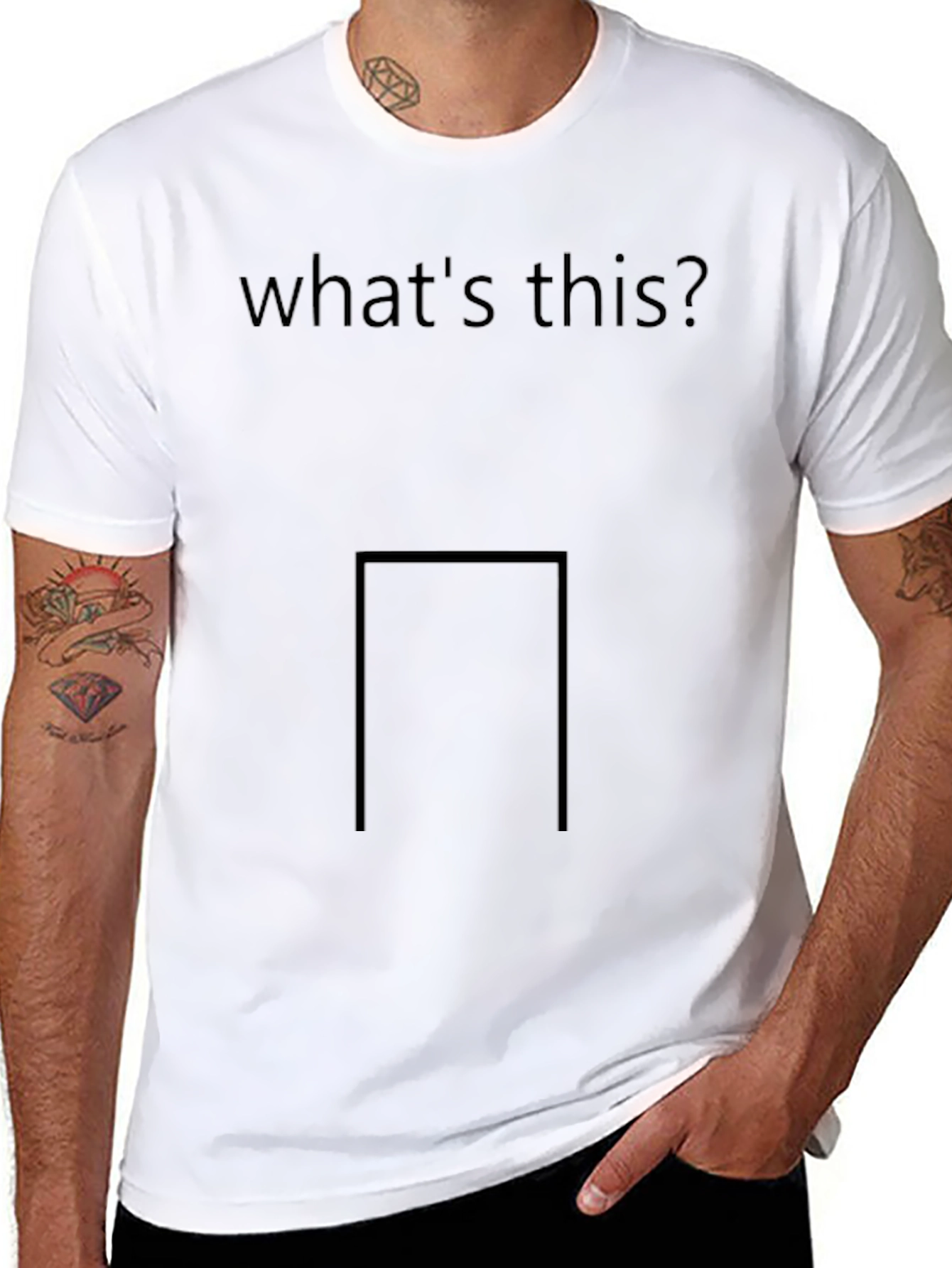 Mens Whats This? Graphic T-Shirt - Black
