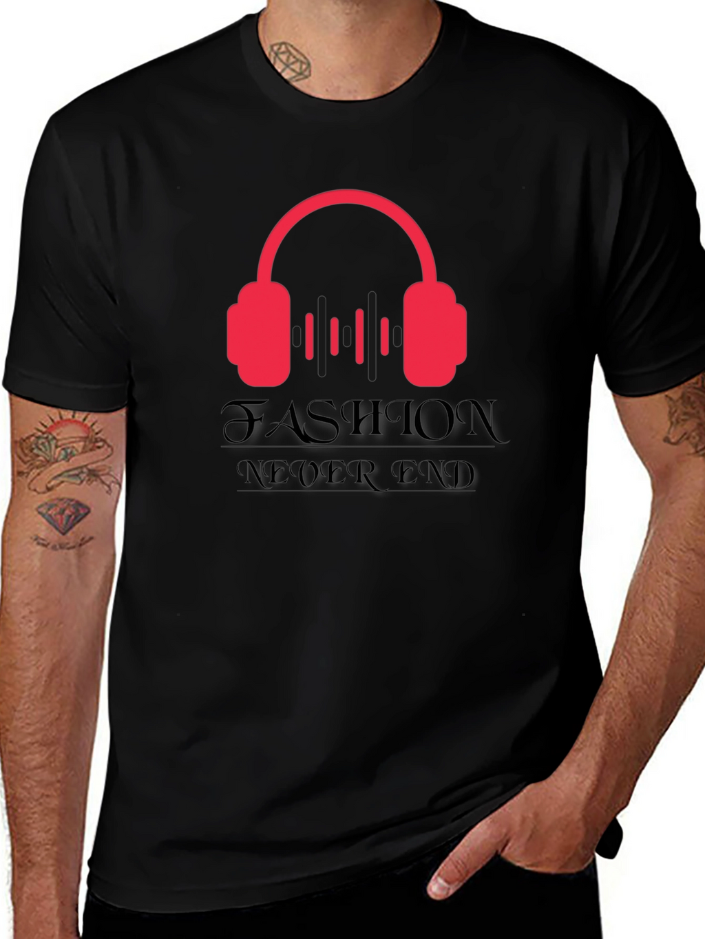 Mens Fashion Never Ends Graphic Tee