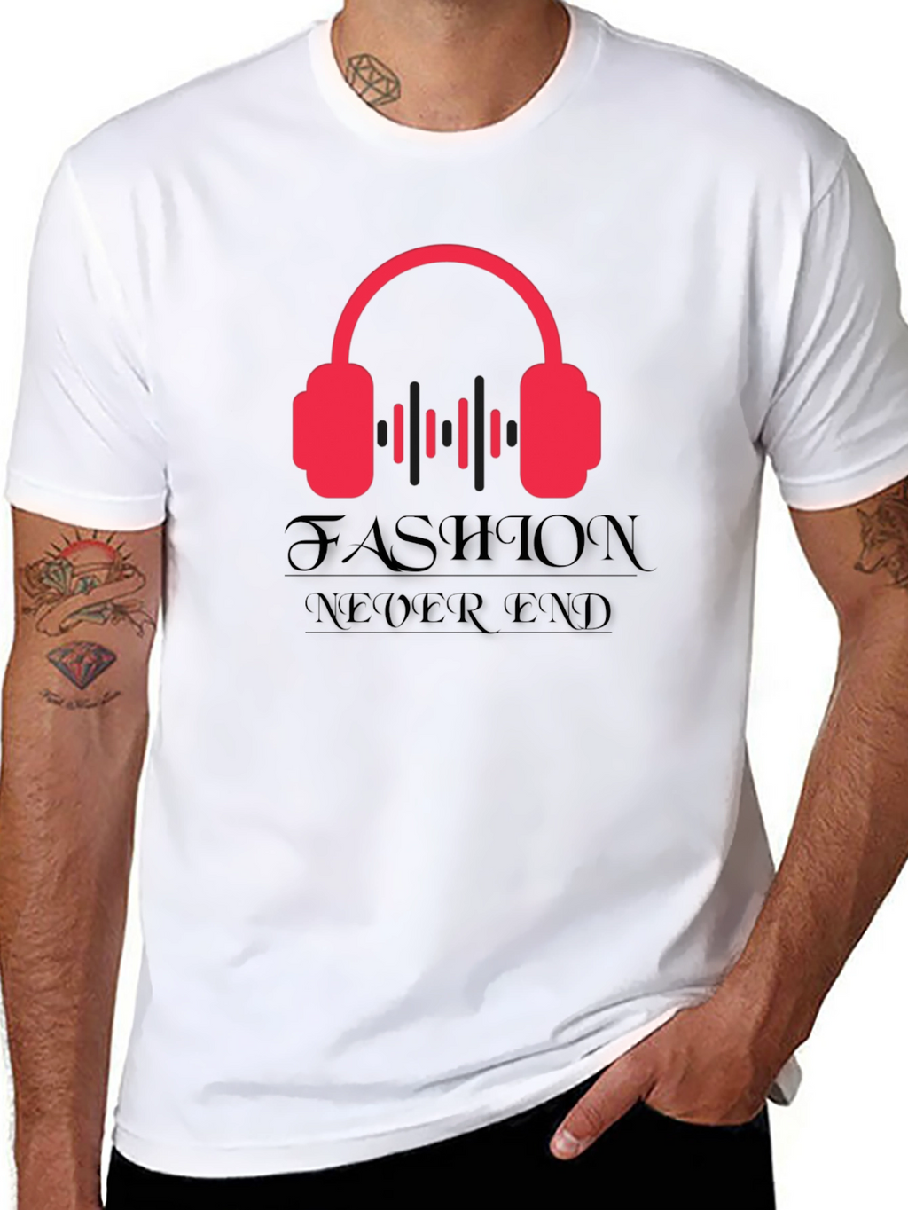Mens Fashion Never Ends Graphic Tee