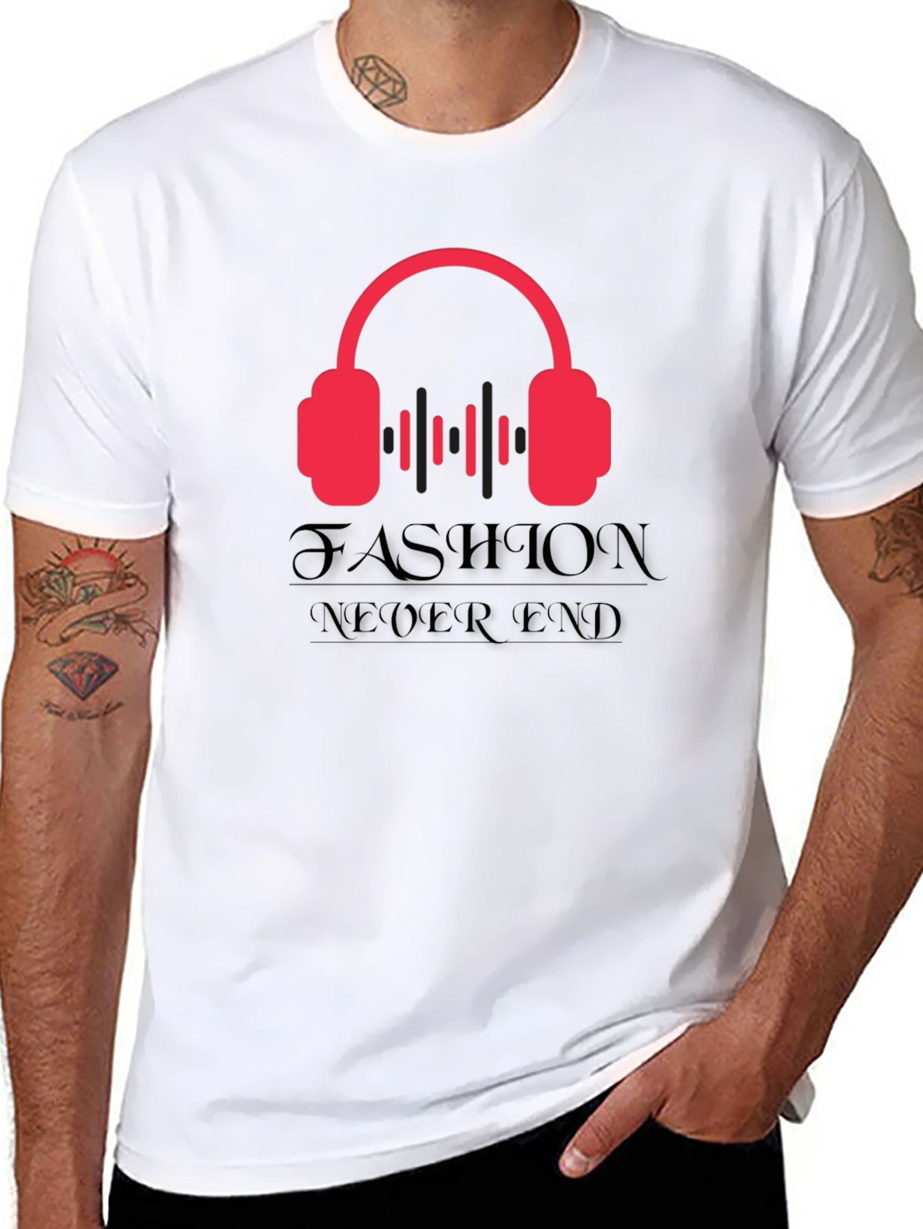 Mens Fashion Never Ends Graphic Tee
