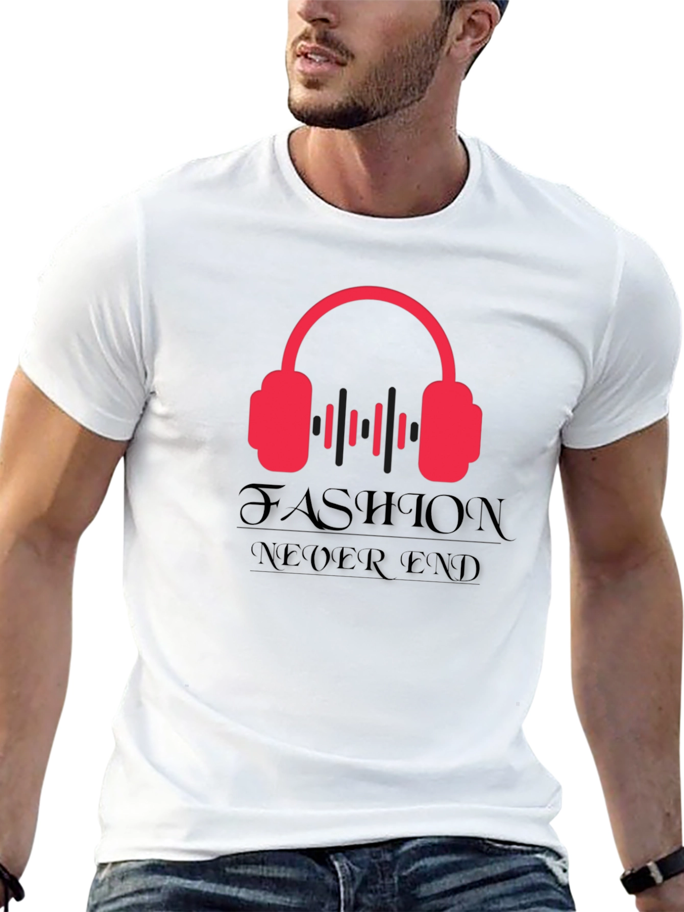Mens Fashion Never Ends Graphic Tee