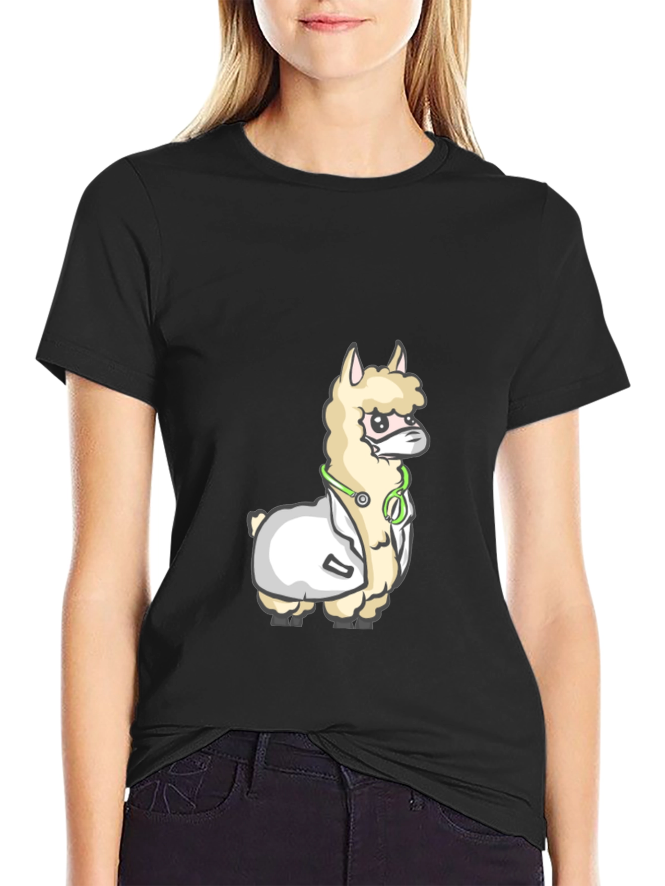 Llama Doctor T-Shirt - Funny Animal Graphic Tee