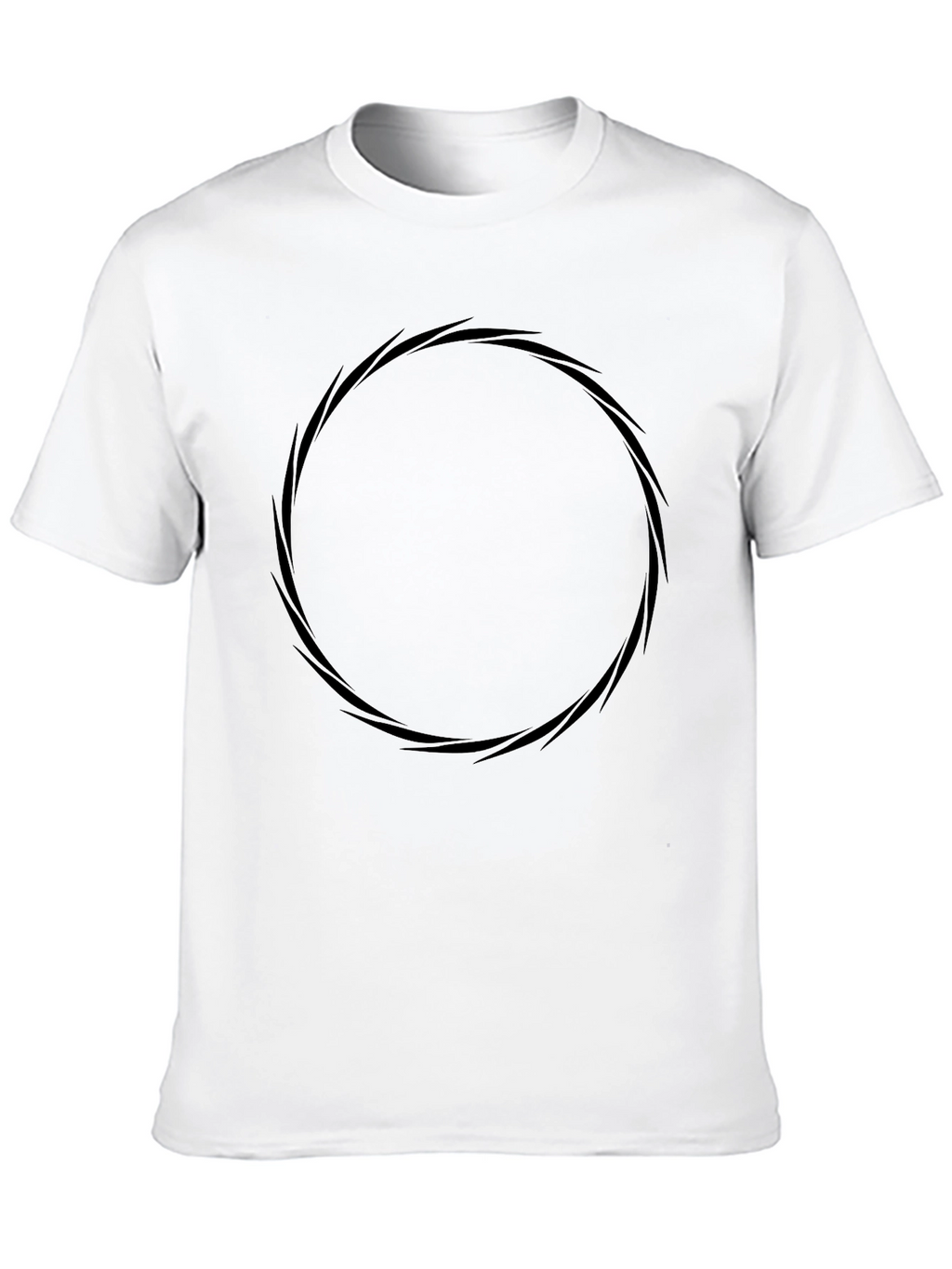 Mens Black T-Shirt with Abstract Circle Design
